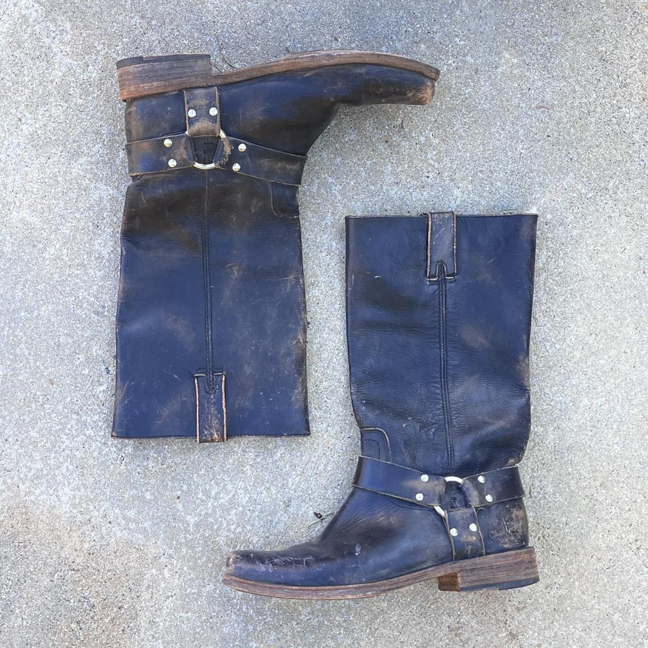 frye distressed boots
