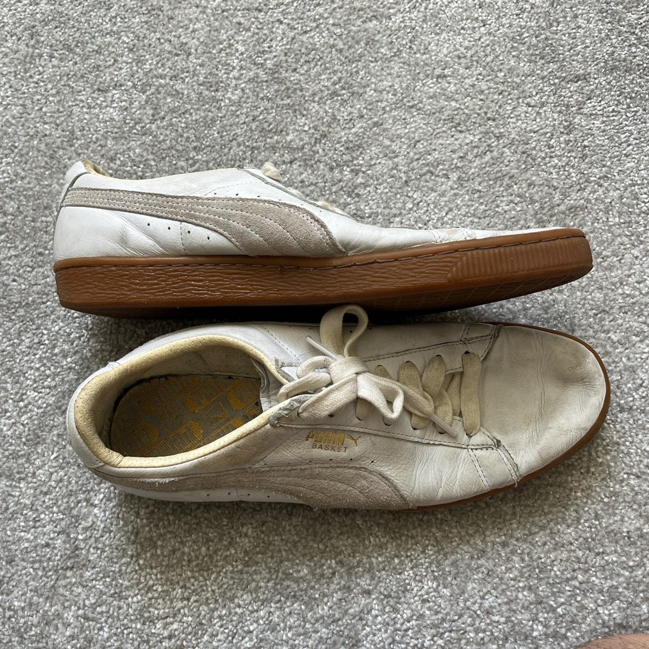 womens white puma basket trainers