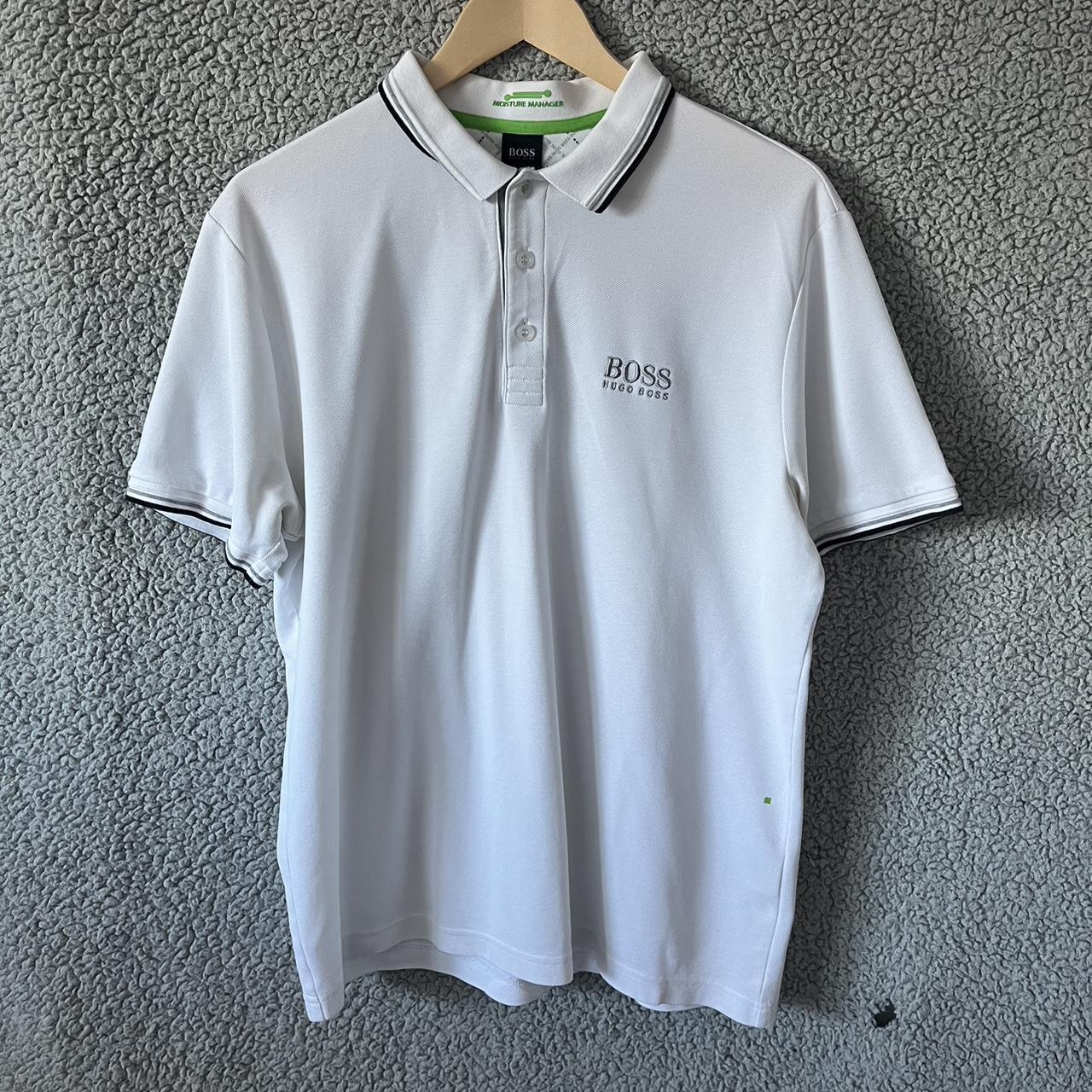 Hugo Boss White Polo Shirt Size L (UK) Great... - Depop