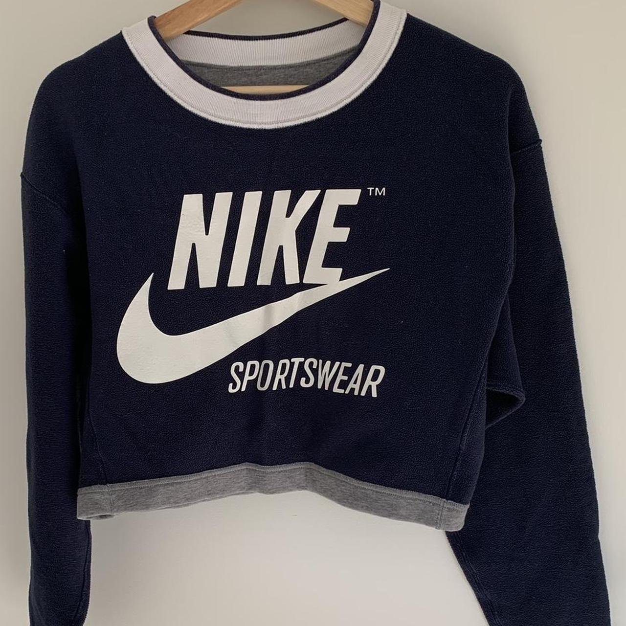 Nike sportswear reversible vintage style jumper. In... - Depop