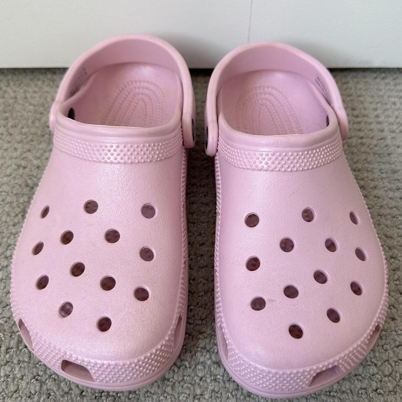 Crocs Women's Pink Clogs | Depop