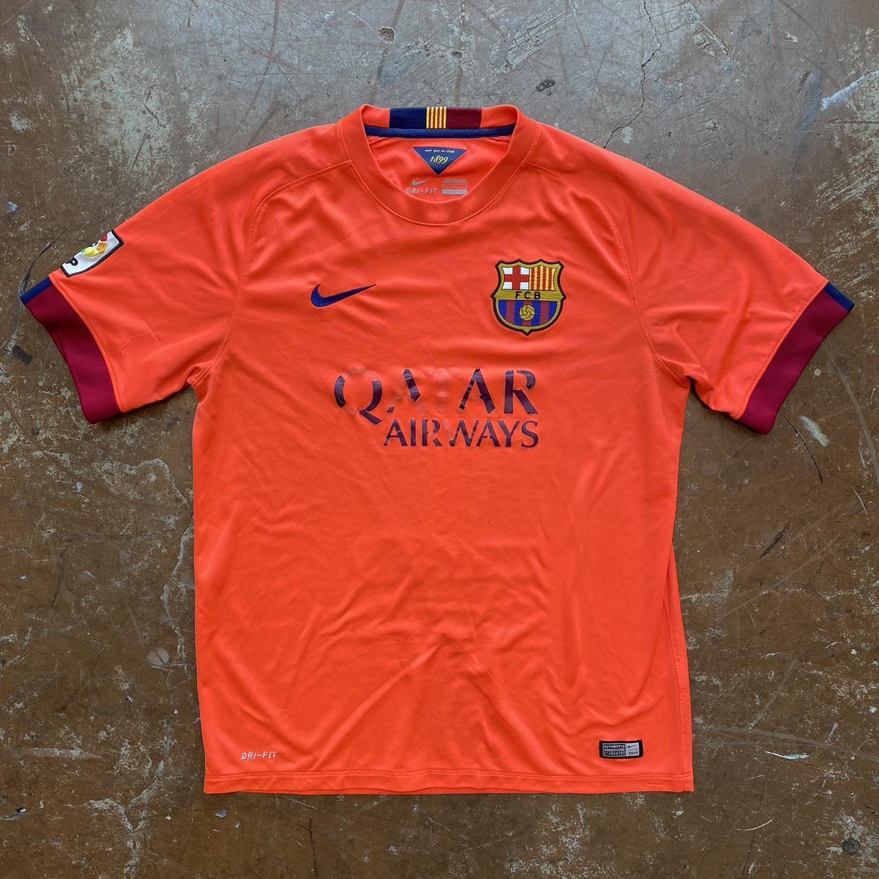 Men s Large Nike FC Barcelona Salmon Orange 2014. Depop