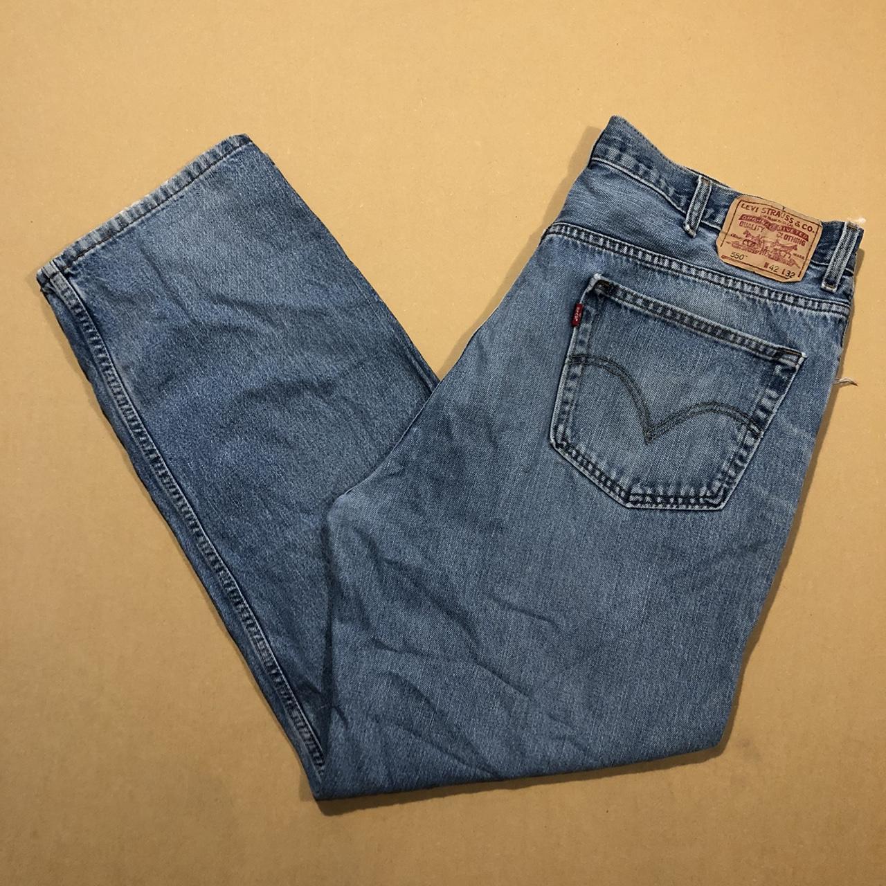 LEVIS 505 DENIM JEANS VINTAGE / RELAXED FIT / 42W... - Depop