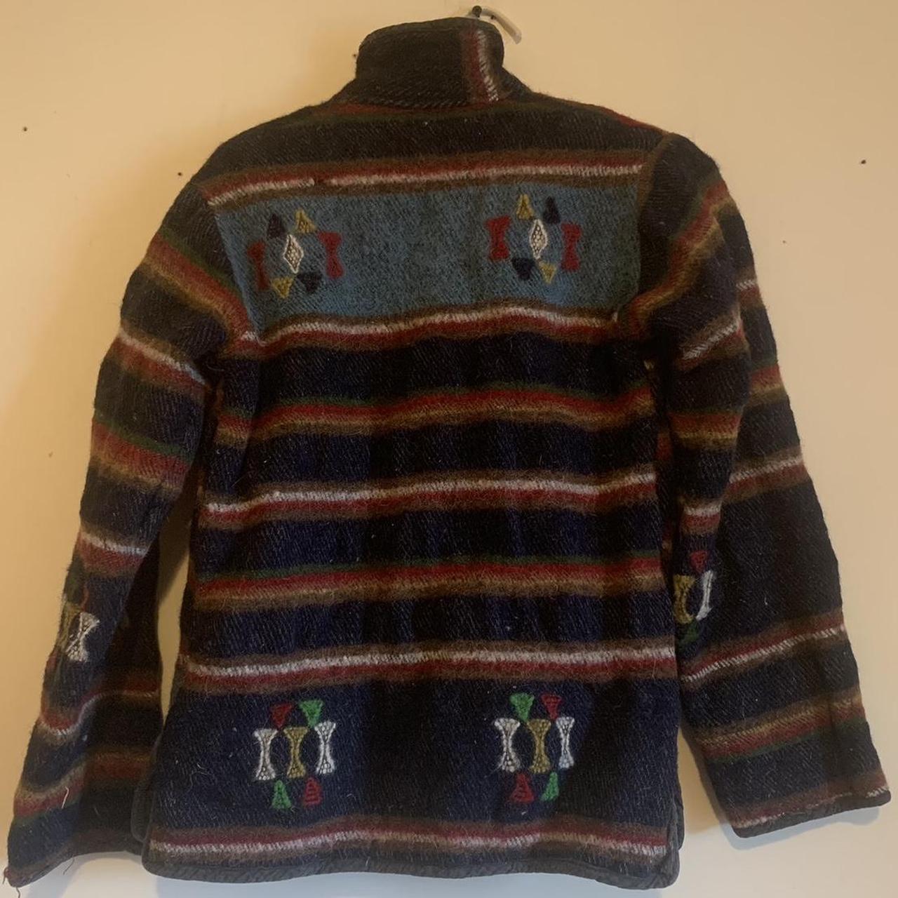 Super cool vintage wool Tibetan jacket, missing a... - Depop