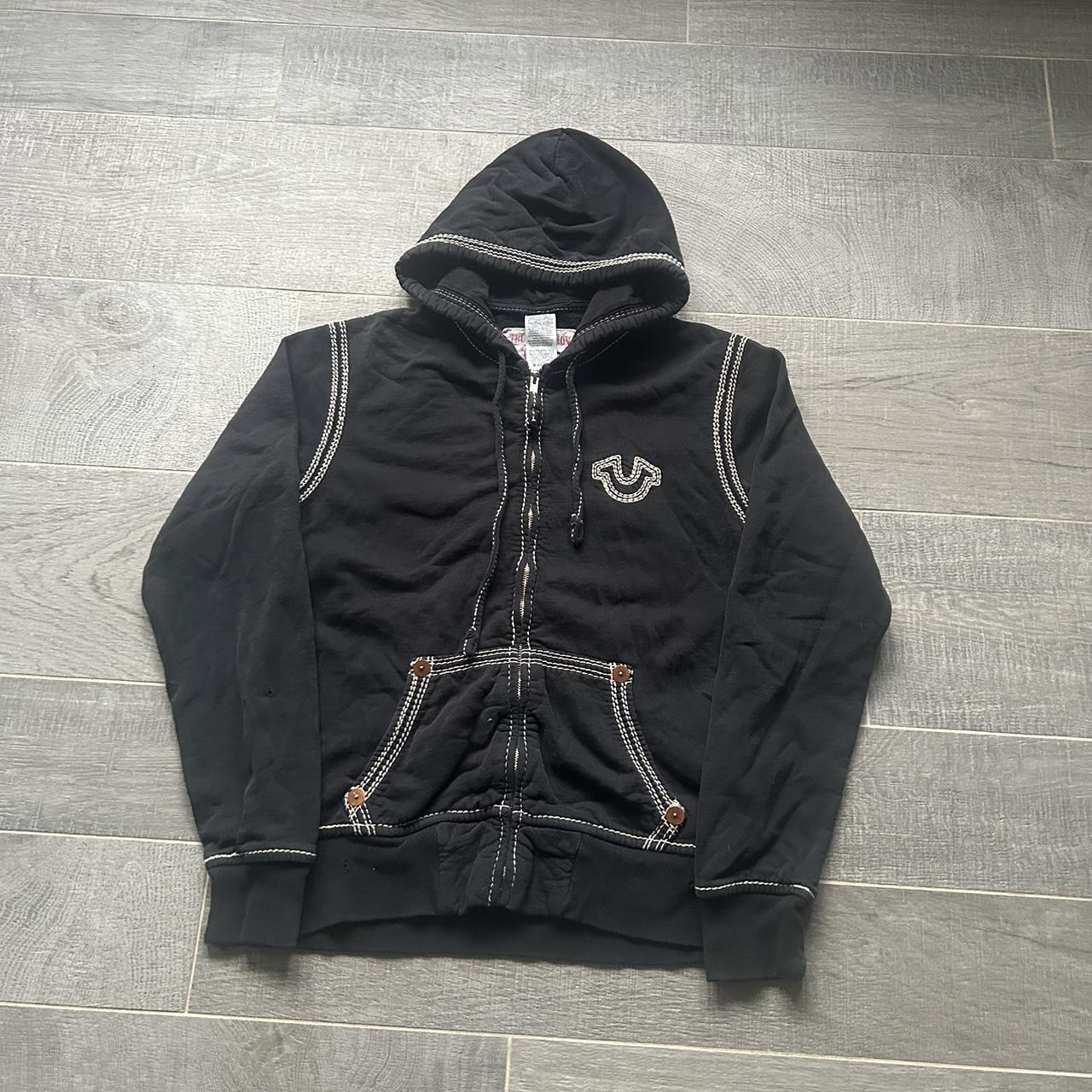 True Religion Triple Stitch Zip Up • Size Small •... - Depop