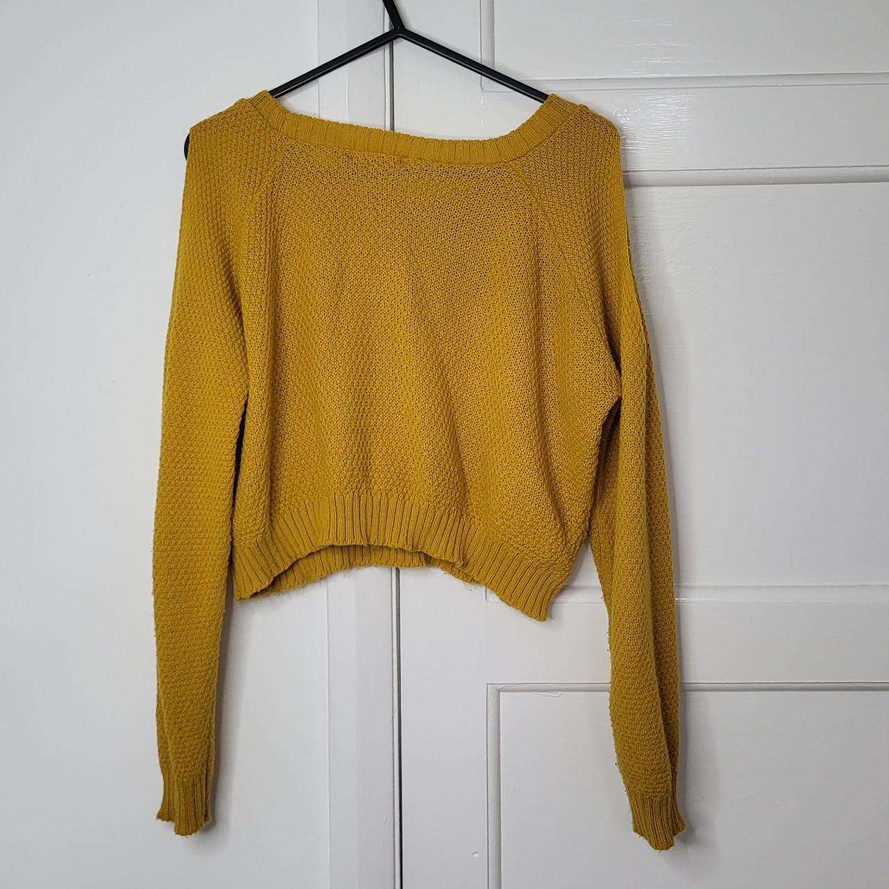 Yellow mustard jumper Jersey sweater knitted. Depop