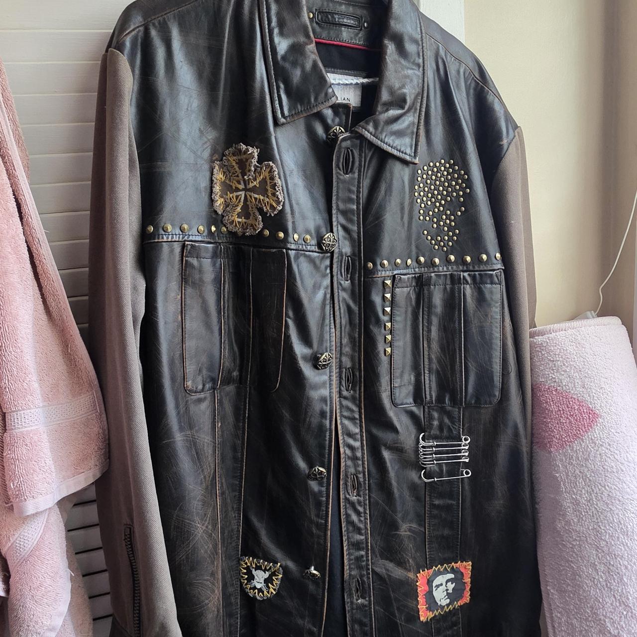 ジャケット・アウター 00s Archive Leather Jacket Gimmick Punk Rare Vintage 90s Leather Biker Punk Jacket - Etsy