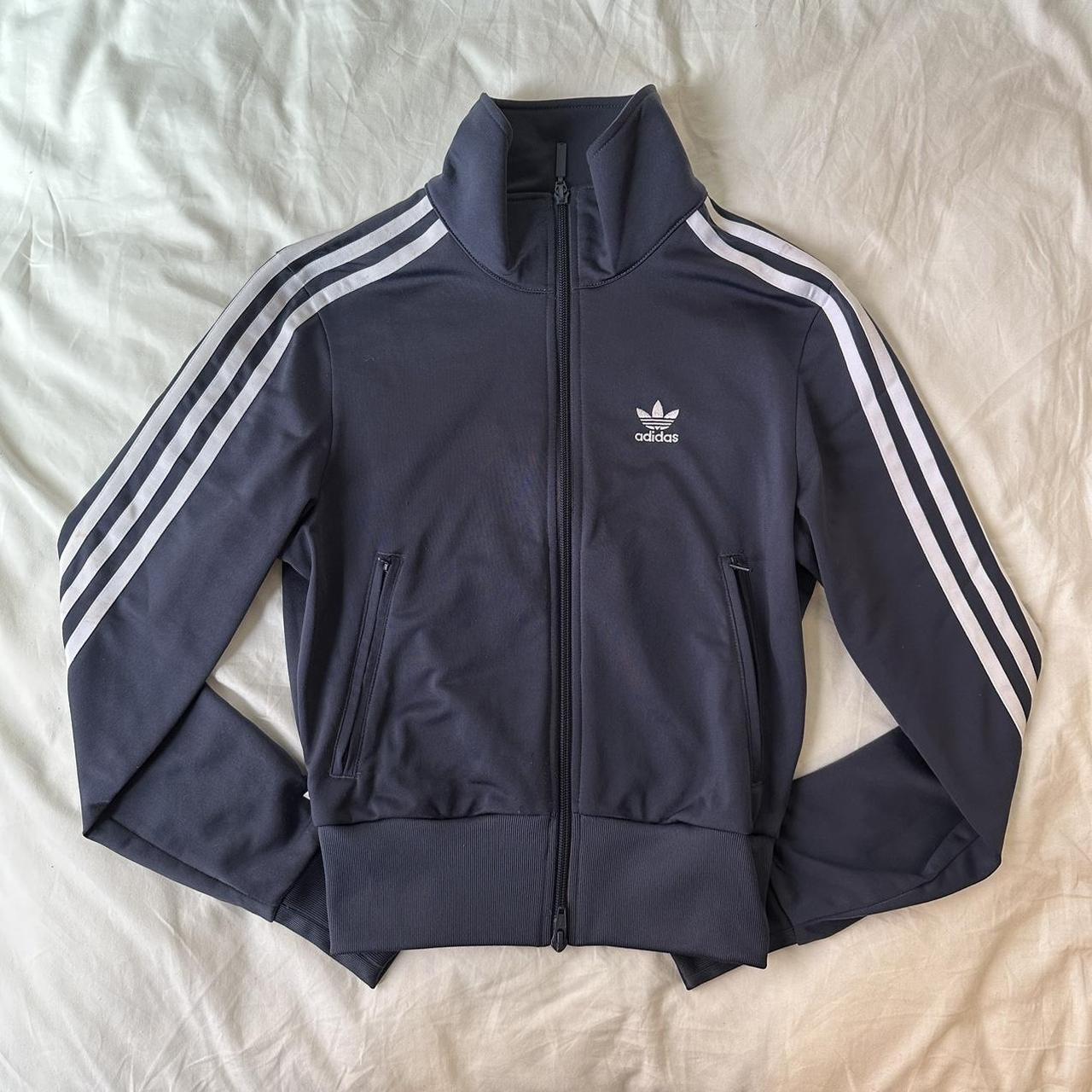 Adidas zip up track jacket Navy Women’s XS Make... - Depop