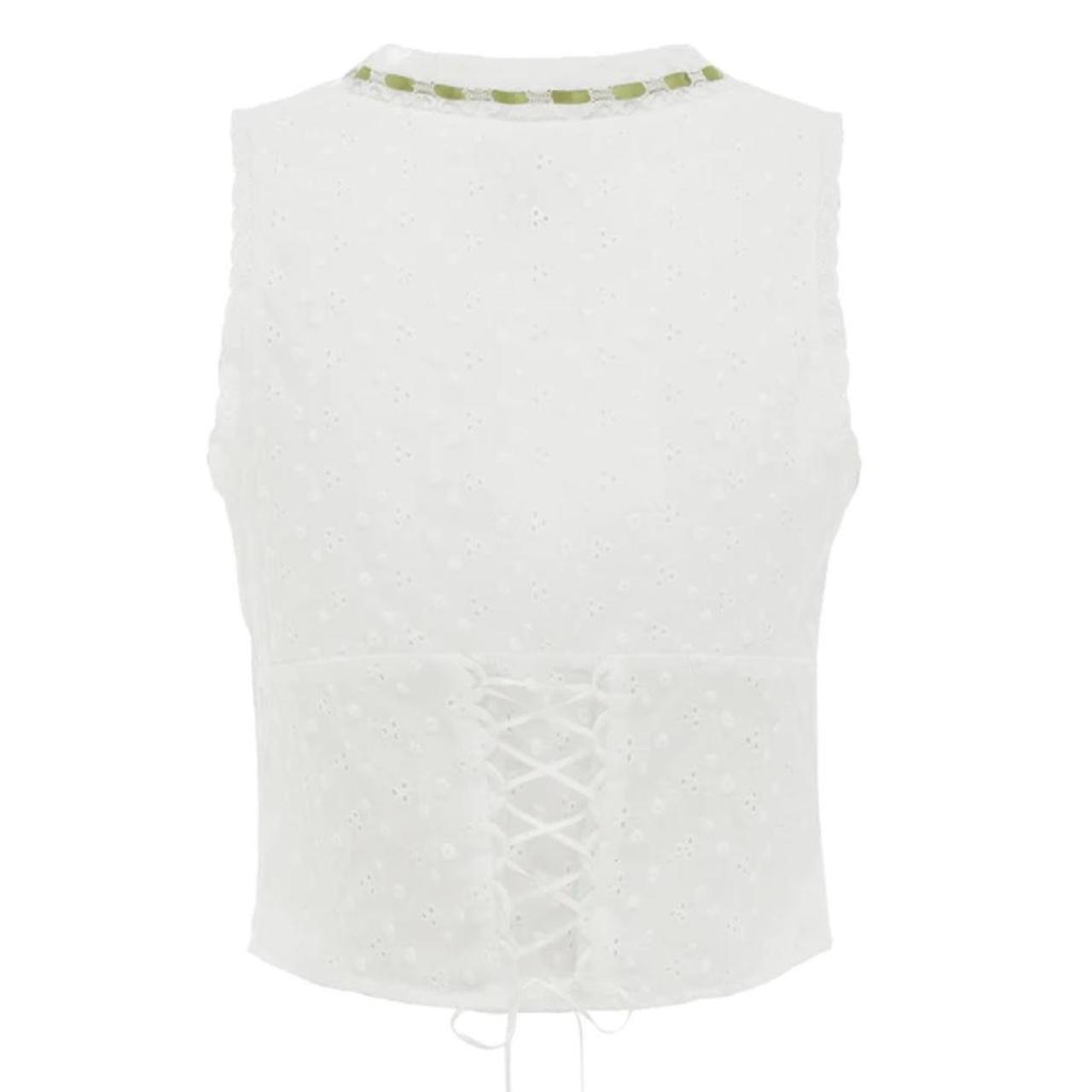 With Jéan Women's White and Green Blouse (3)