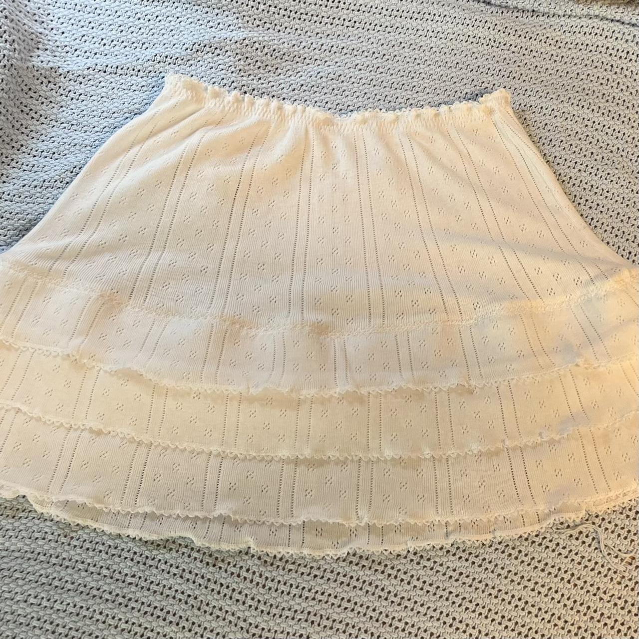 Pretties Venice Cha Cha Mini Skirt in White 🛁 size... - Depop