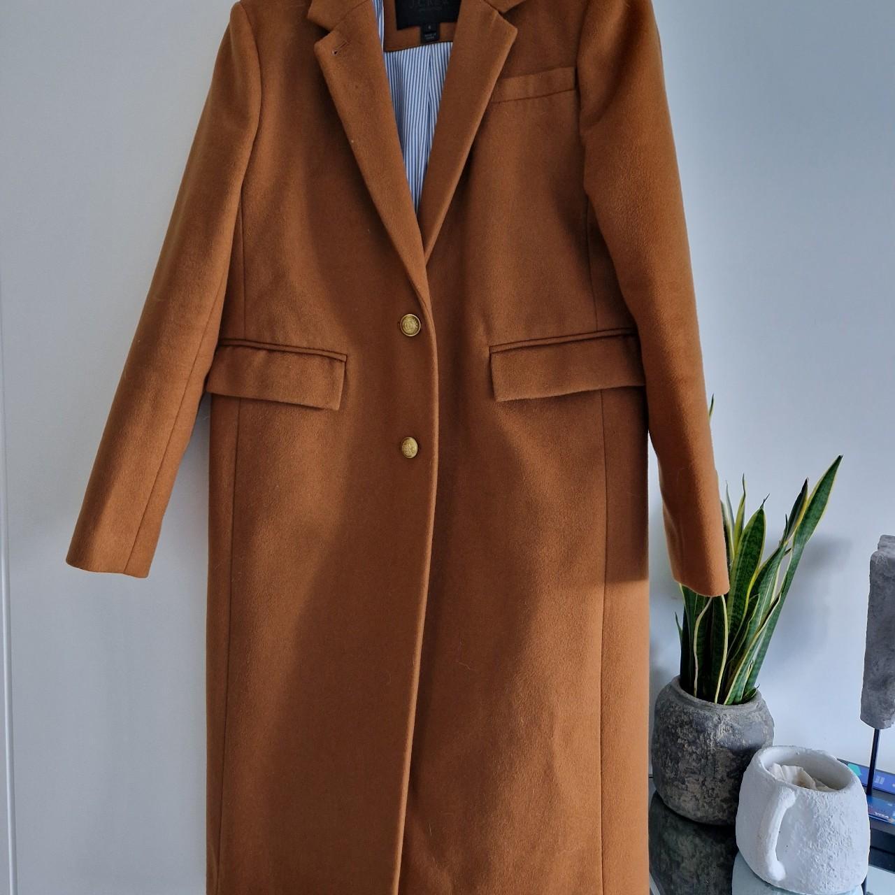 J.Crew beautiful bron camel coat. Very stylish Depop