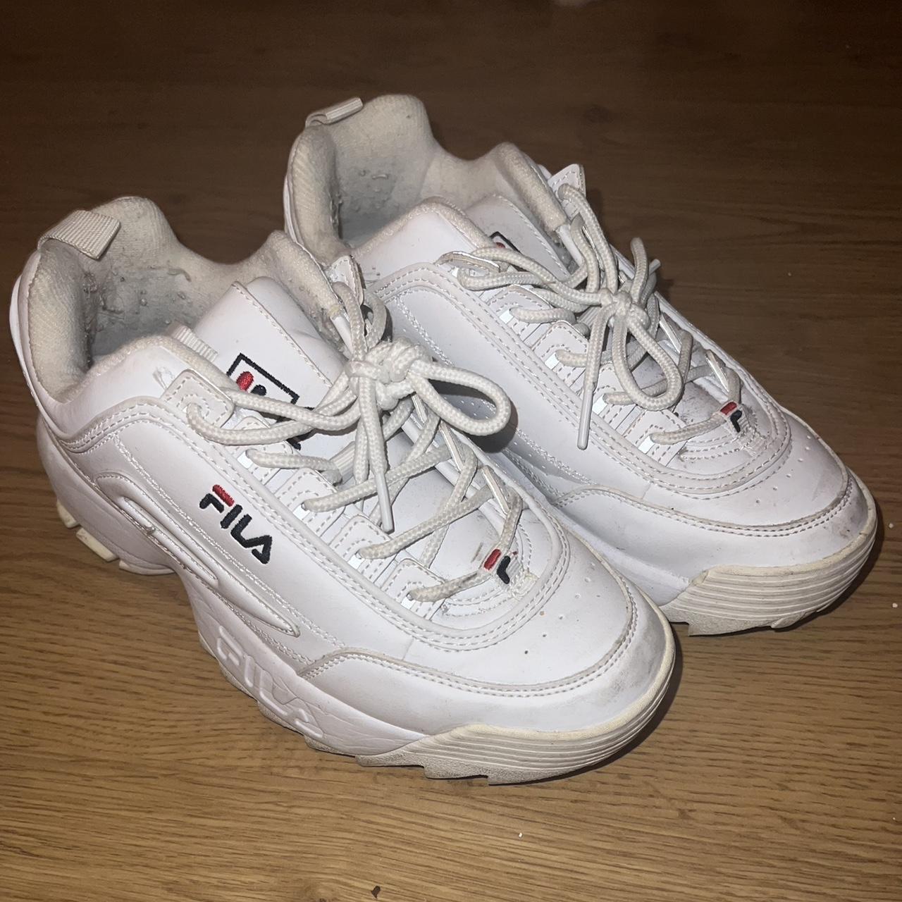 fila chunky white sneakers women's
