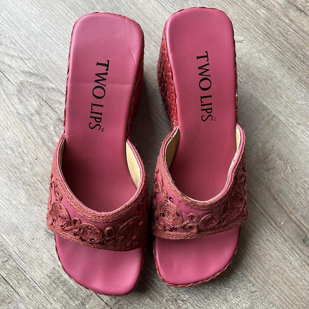 Women's Pink Sandals Depop