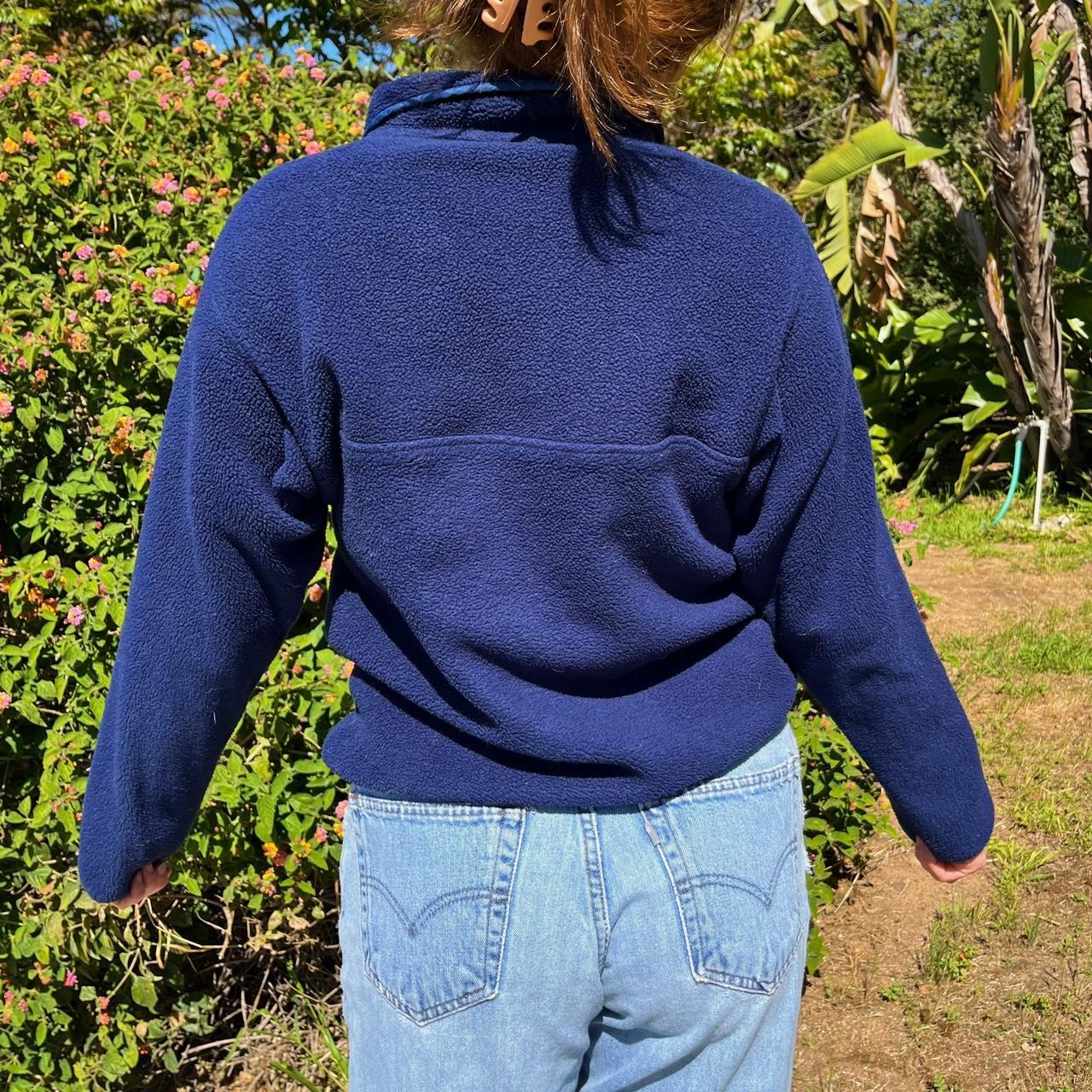 Patagonia Women's Blue and Purple Jacket Depop