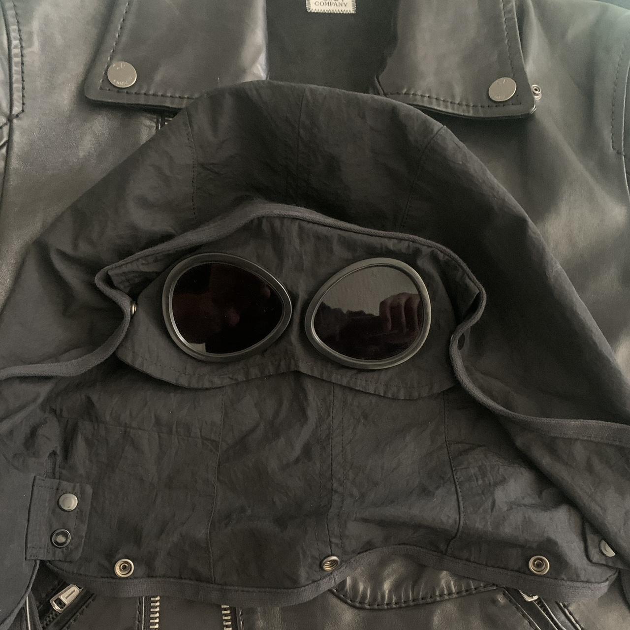 CP COMPANY GOGGLE leather rider jacket. In great... - Depop