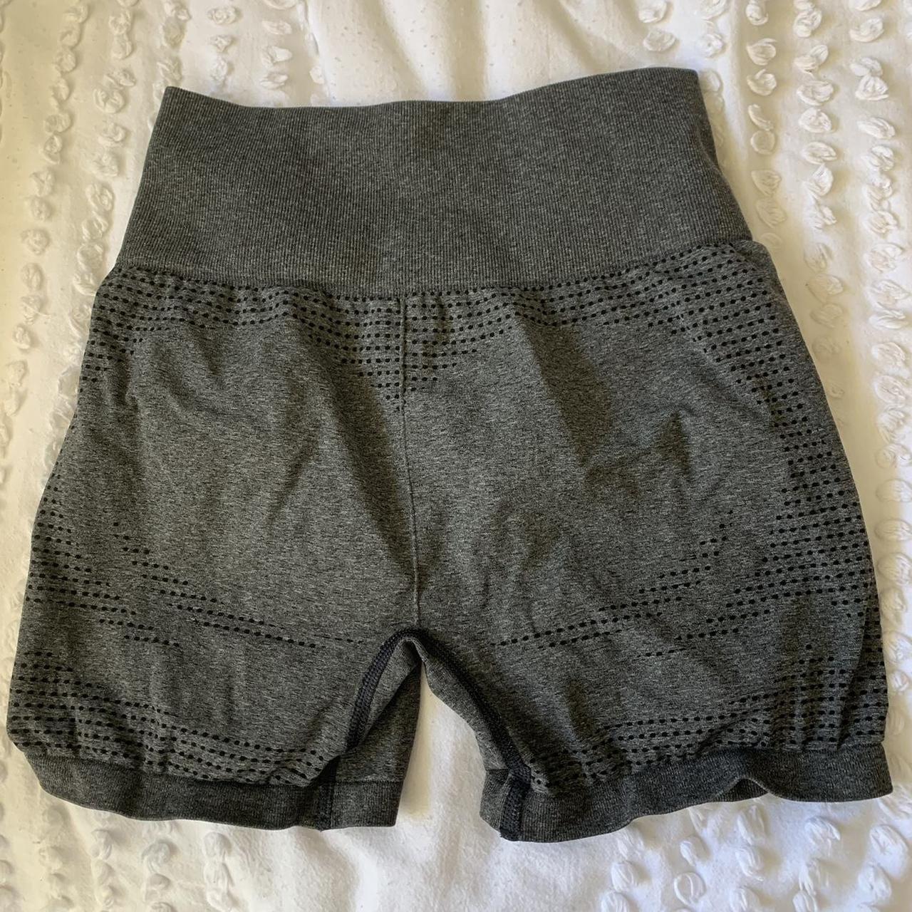 Gymshark Women's Black and Grey Shorts | Depop