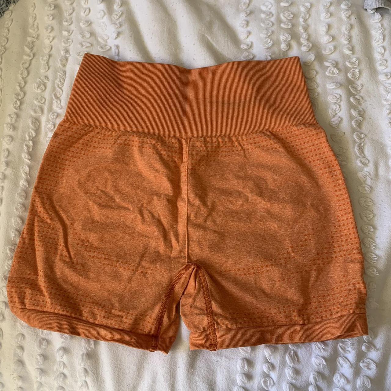 Gymshark Women's Orange Shorts Depop