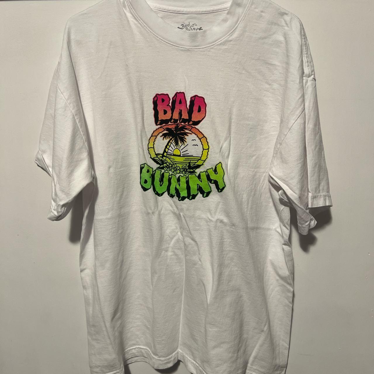 Bad Bunny Official Merch World Hottest Tour- on sale TShirt White Medium