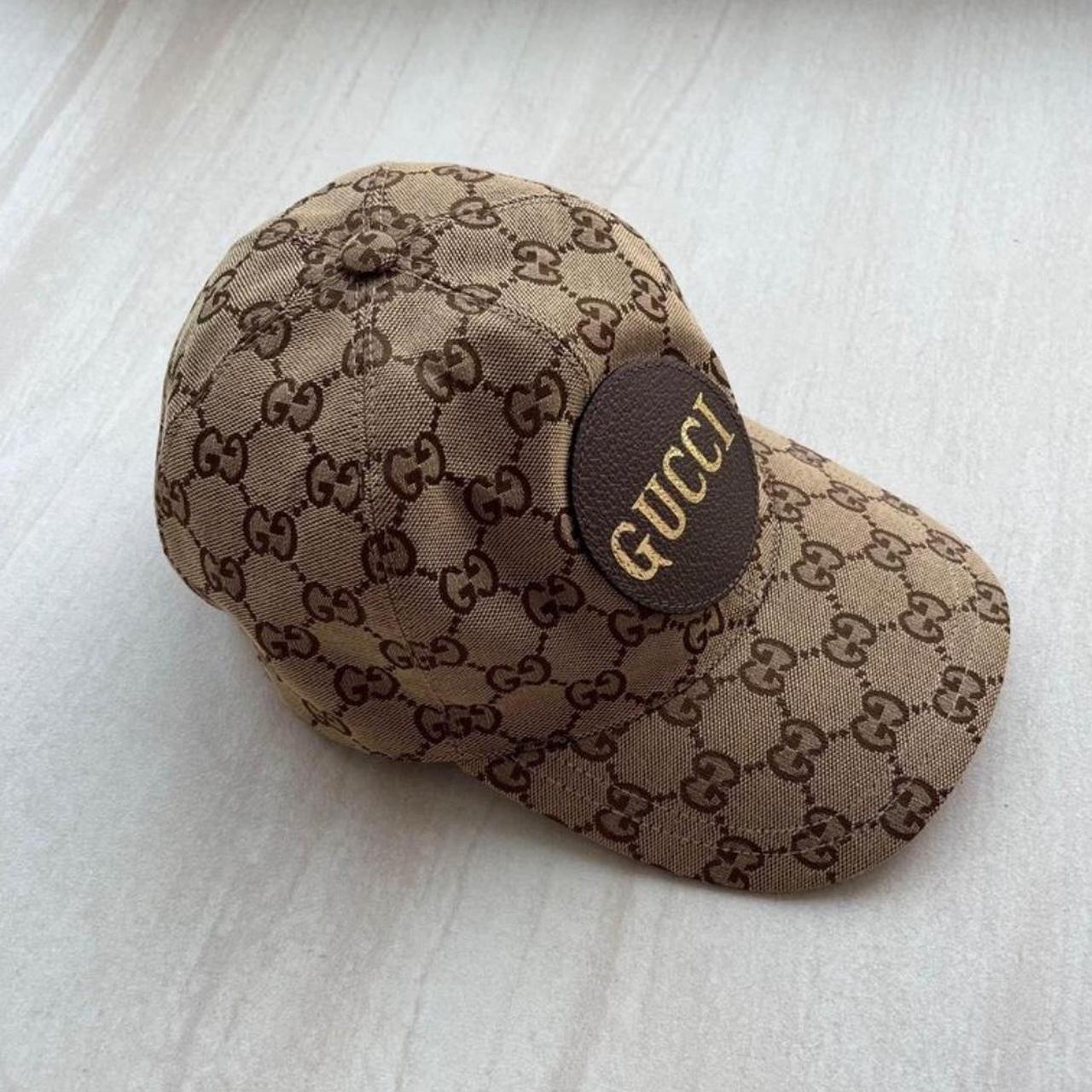 beige gucci hat // casquette gucci beige condition... - Depop