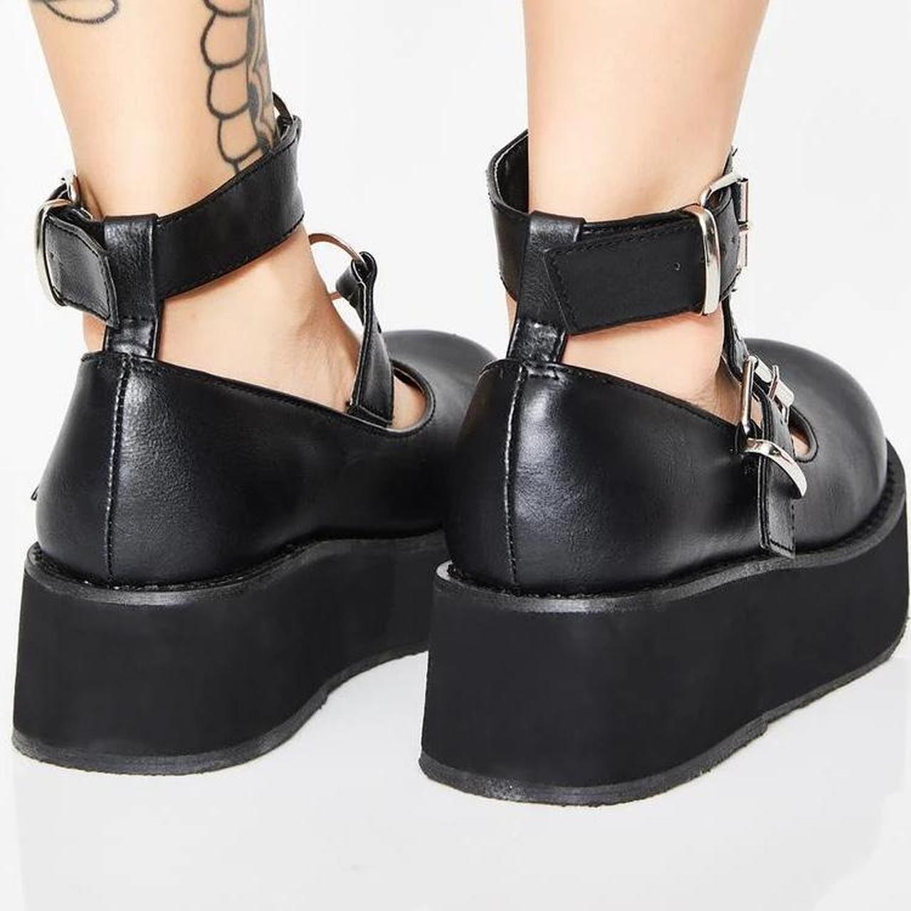 Mary Jane Demonia Heart Platforms Demonia Sprite-02 Platform Heart