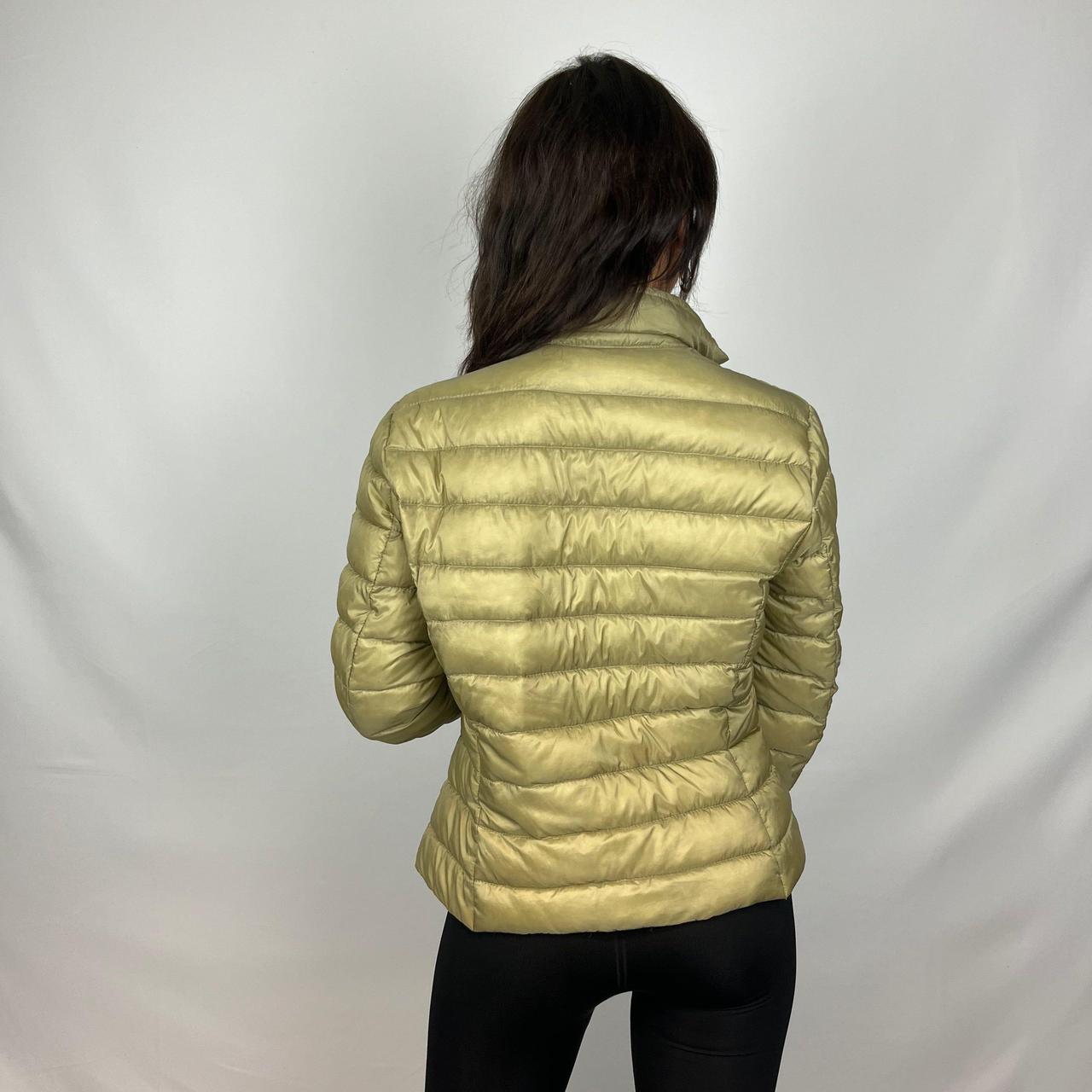 Vintage Moncler Gold Puffer-jacket (XS)🔥 Logo on... - Depop