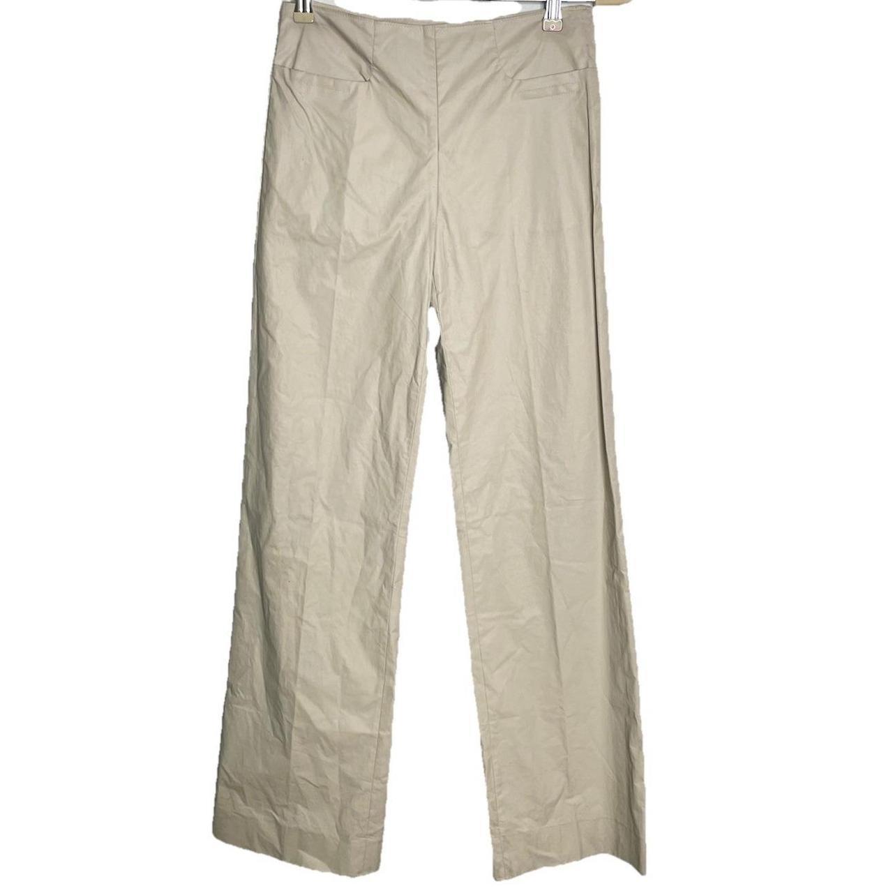 Miu Miu Women's Pants - Tan - 2 – Miu Miu Waxed C… - image 1