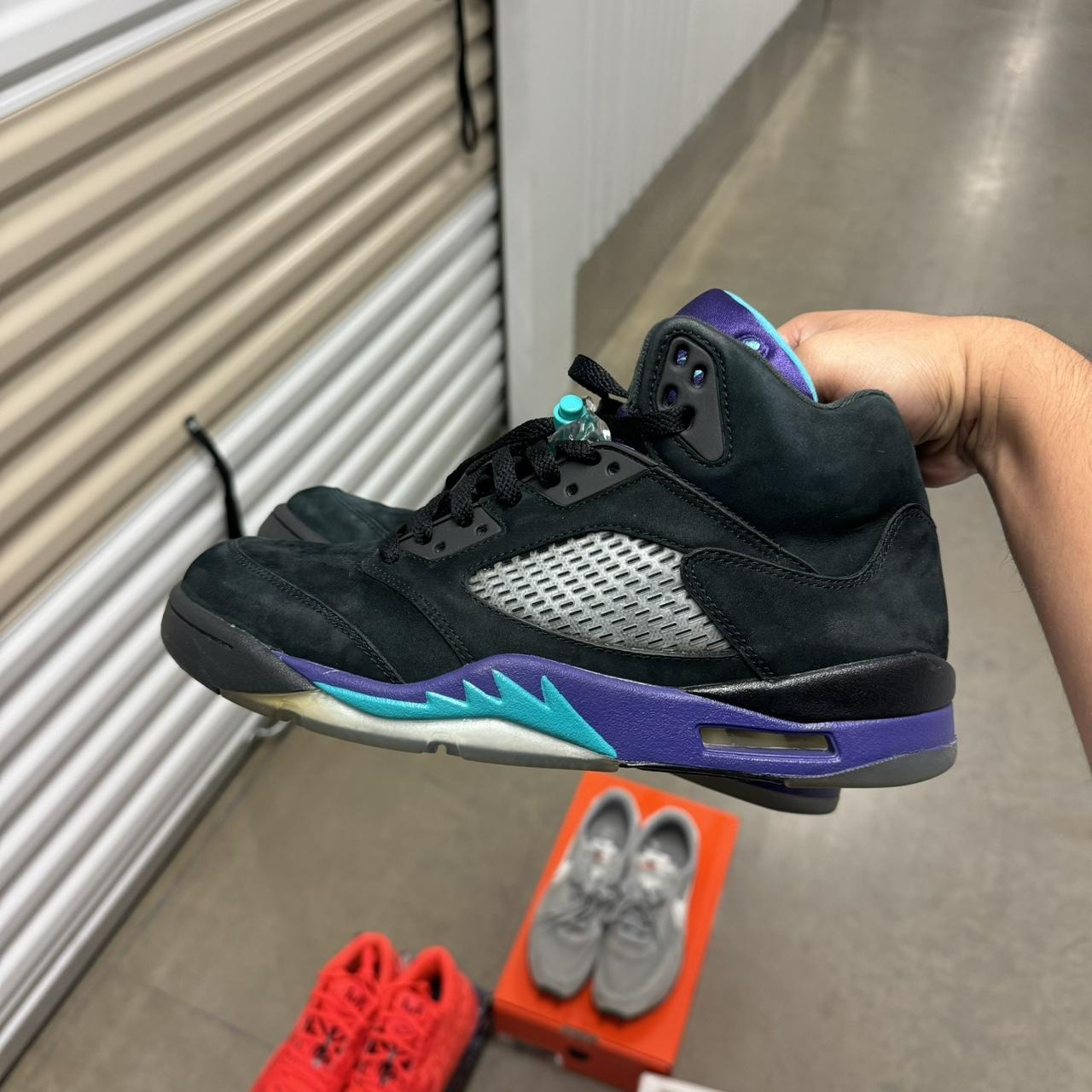 Black Grape 5s Size 9.5Men Condition 7 10 Still. Depop