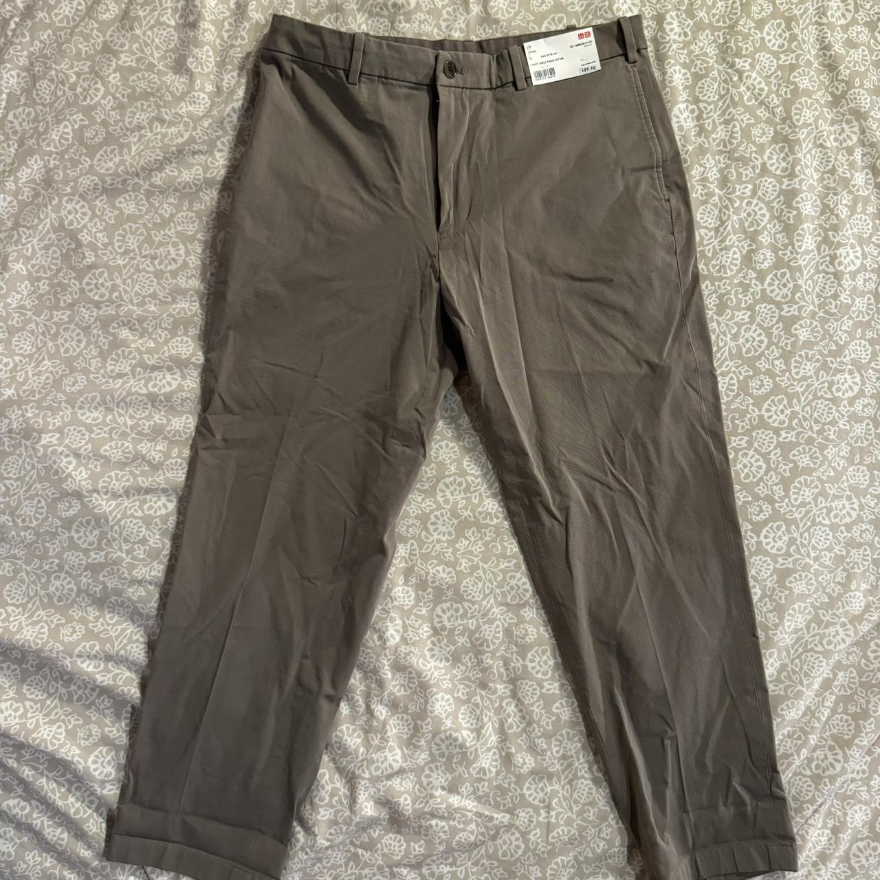 Uniqlo Smart Ankle Khaki Pants. Size Large with... Depop