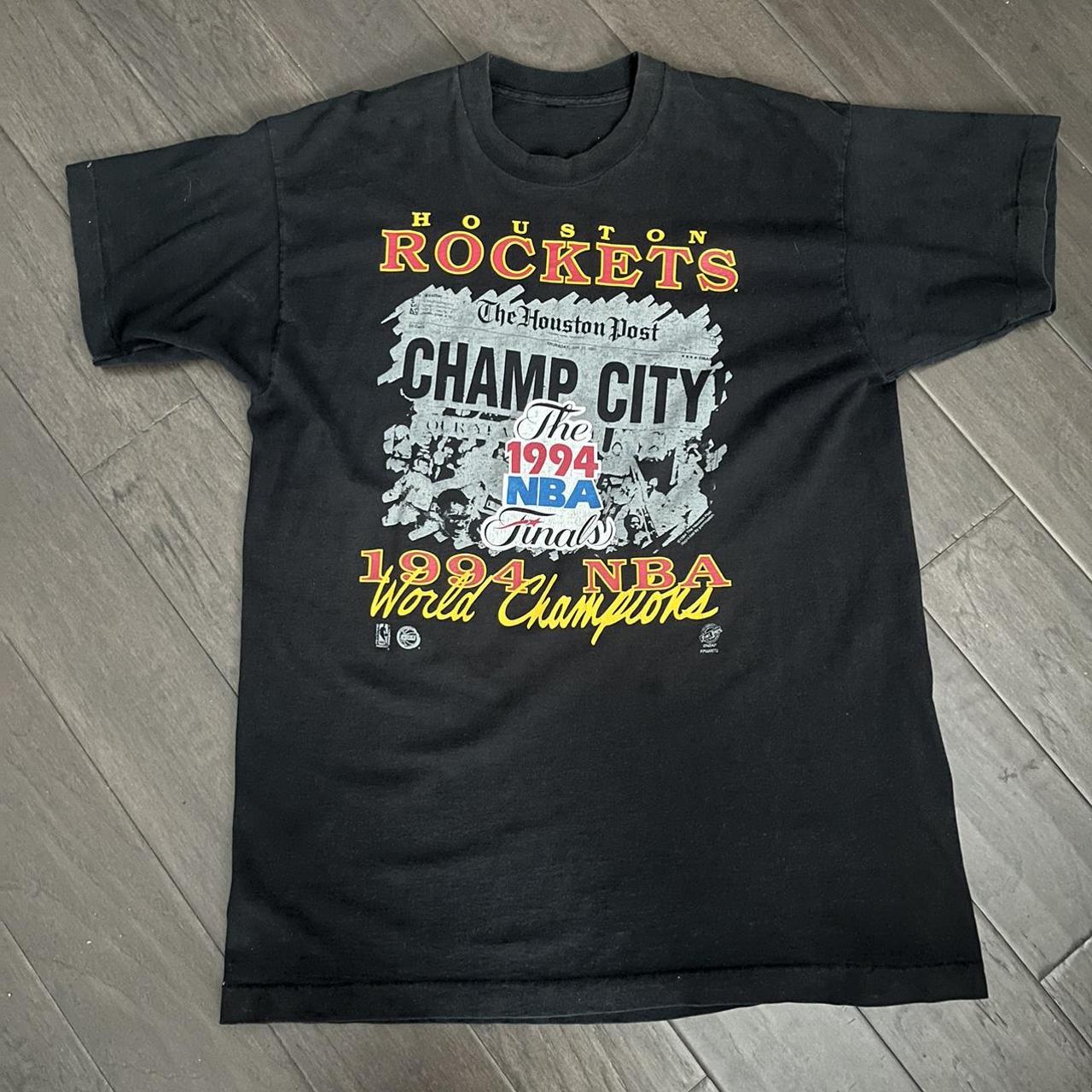 Vintage 1994 Houston Rockets NBA Finals Champions Shirt Mens XL