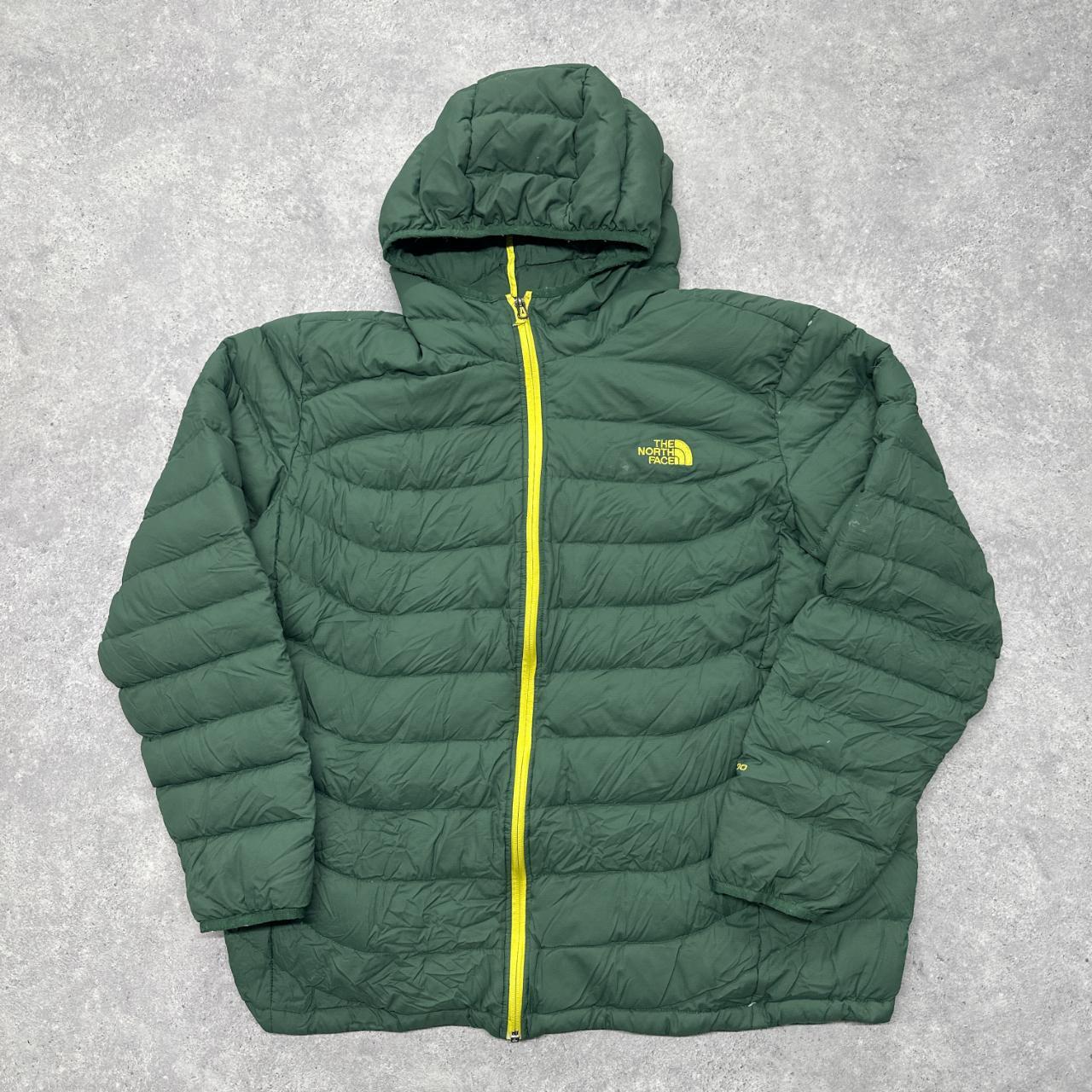 GREEN THE NORTH FACE PUFFER JACKET BRANDED... - Depop