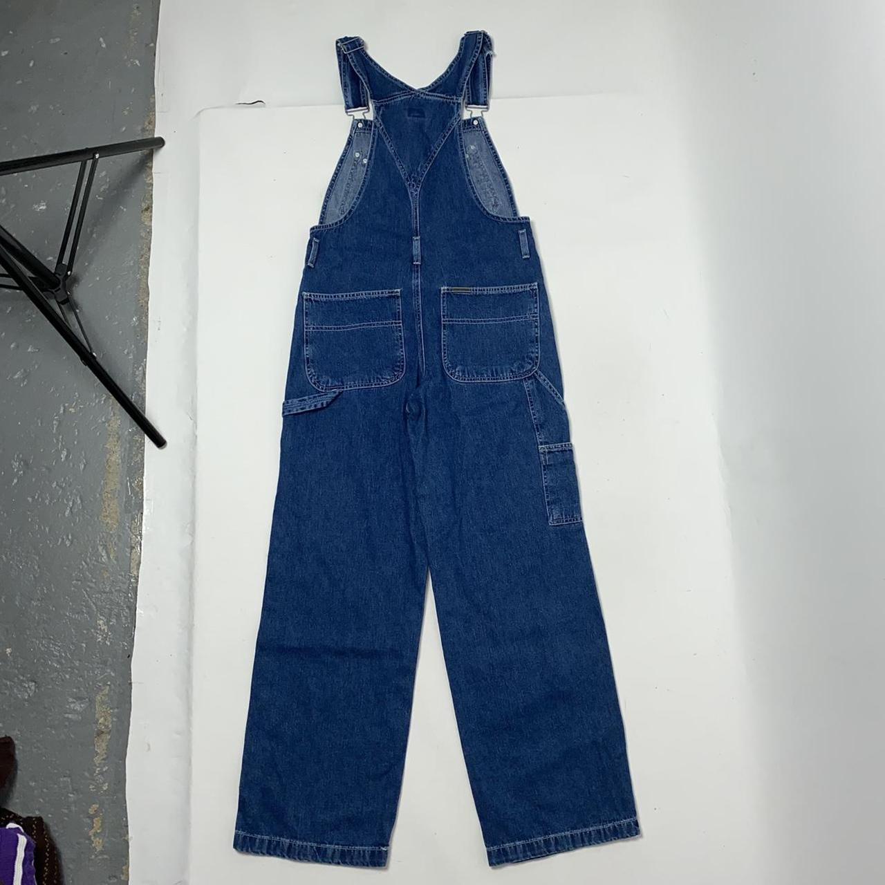 y2k calvin klein denim overalls - blue... - Depop