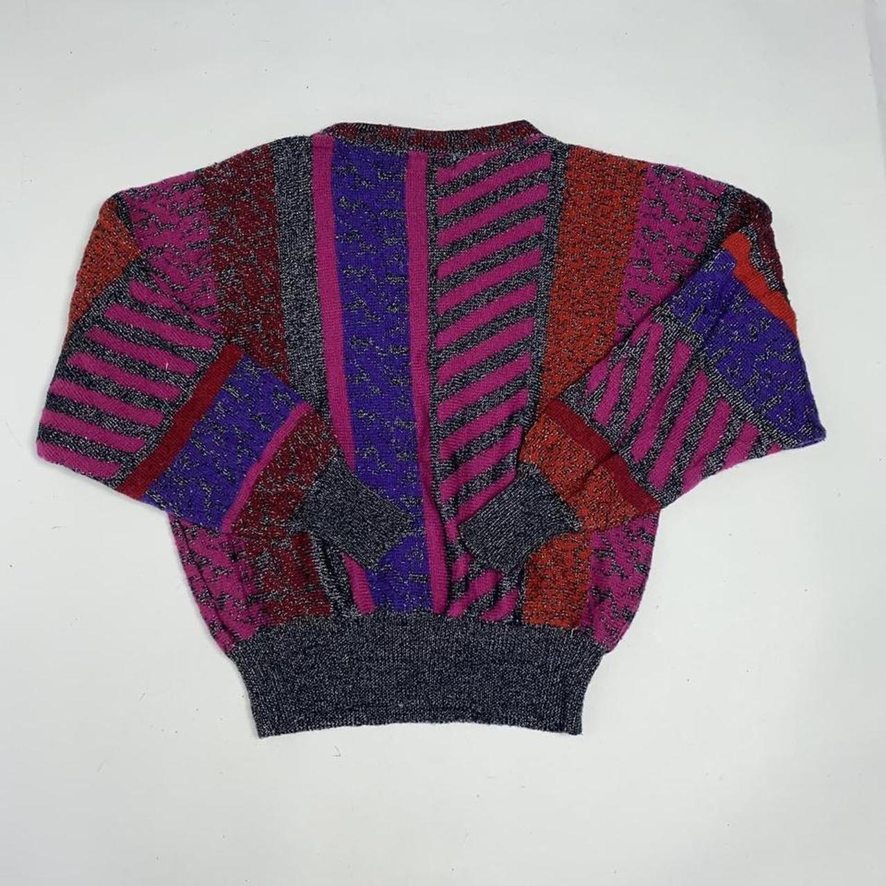 vintage geometric sweater albee size... - Depop