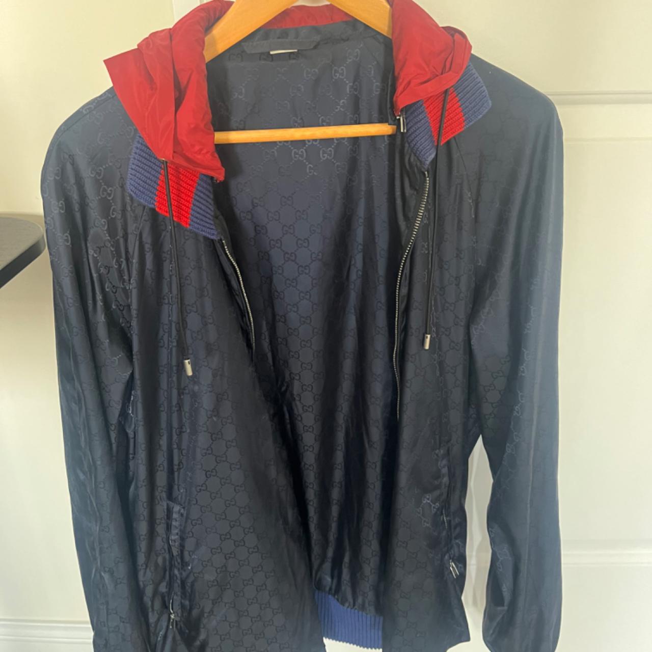 Gucci hot sale windbreaker blue