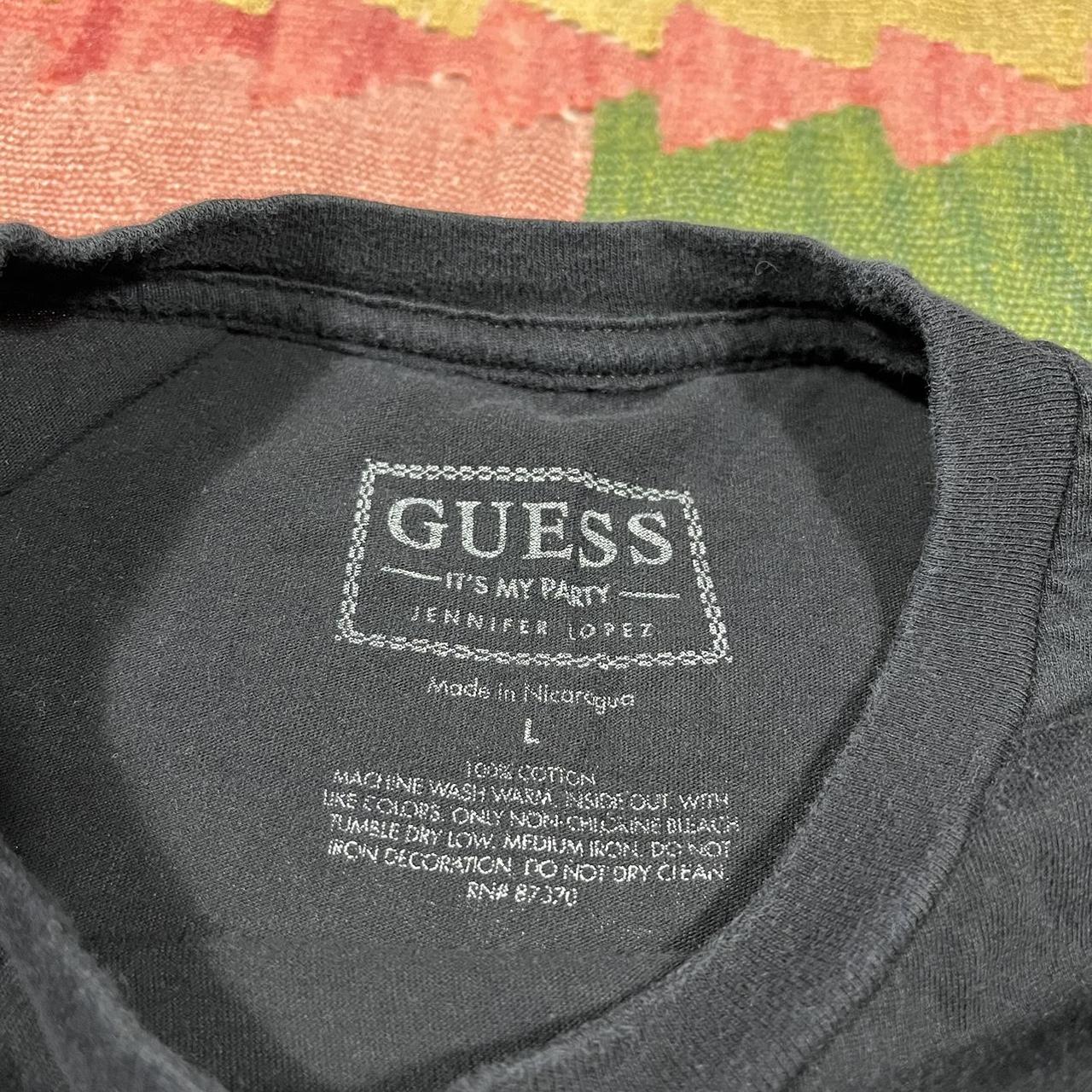 Guess Men's Black and White T-shirt | Depop