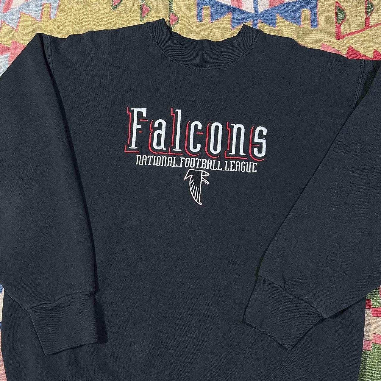 Vintage 90's Atlanta Falcons Black Embroidered - Depop