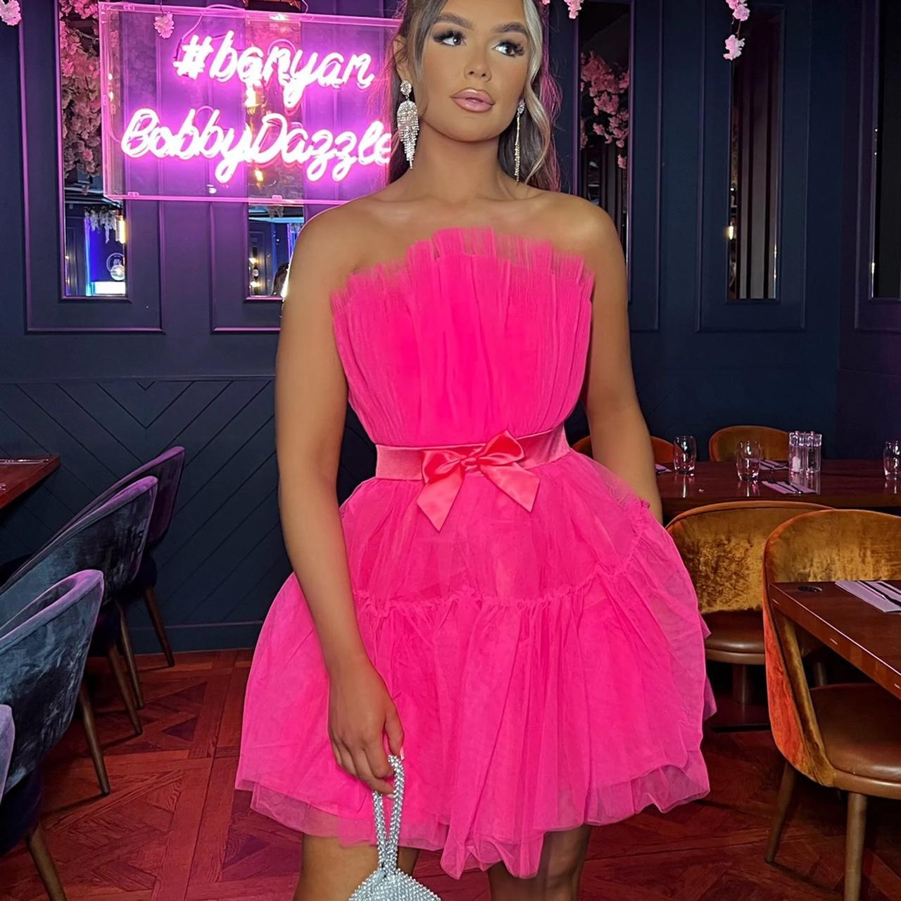 Here for the frill pink S uk6 tutu dress New with... - Depop