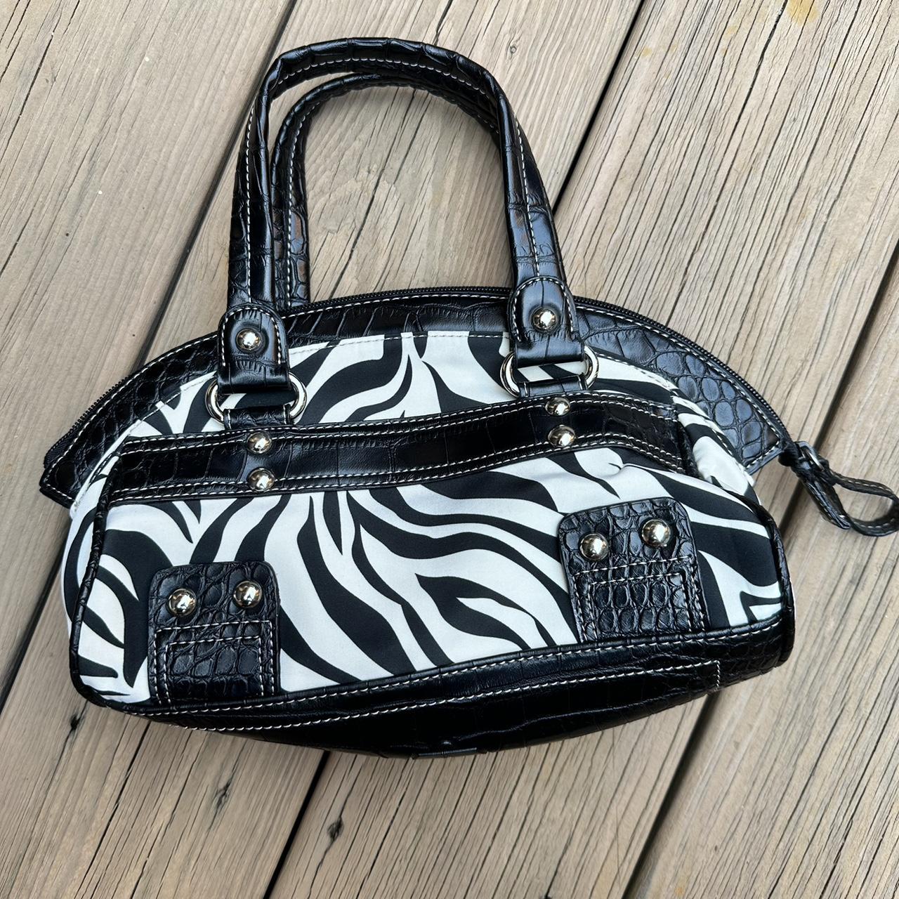 Kathy van zeeland zebra fashion purse