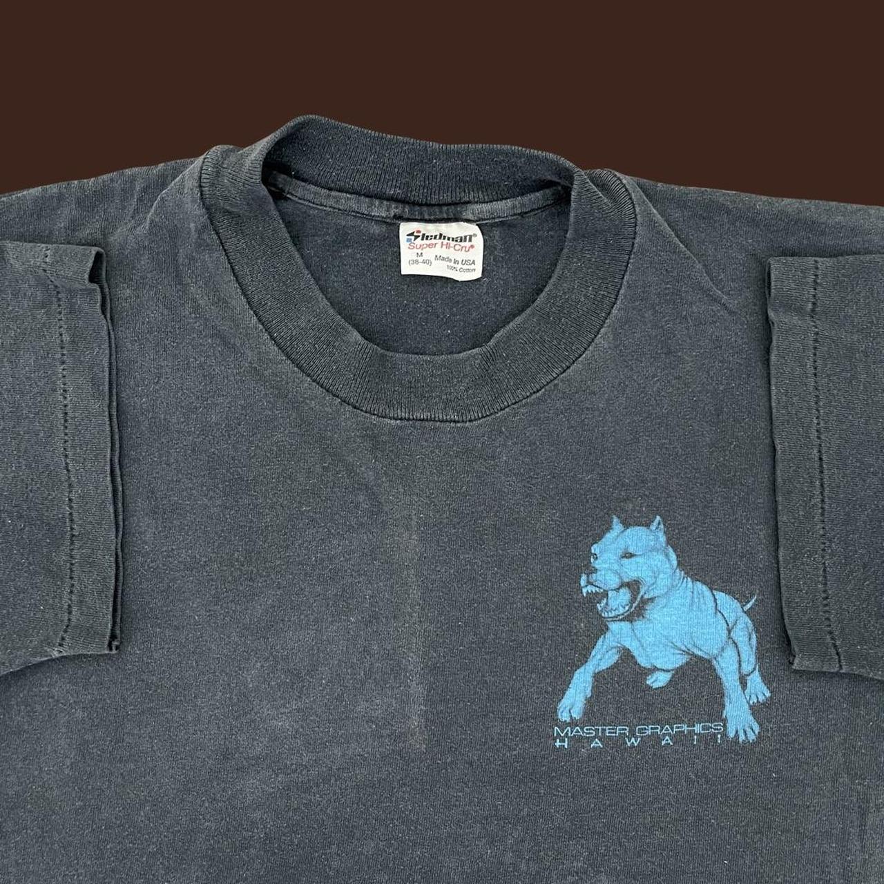 Vintage 80s Master Graphics Hawaii pitbull t shirt - Depop