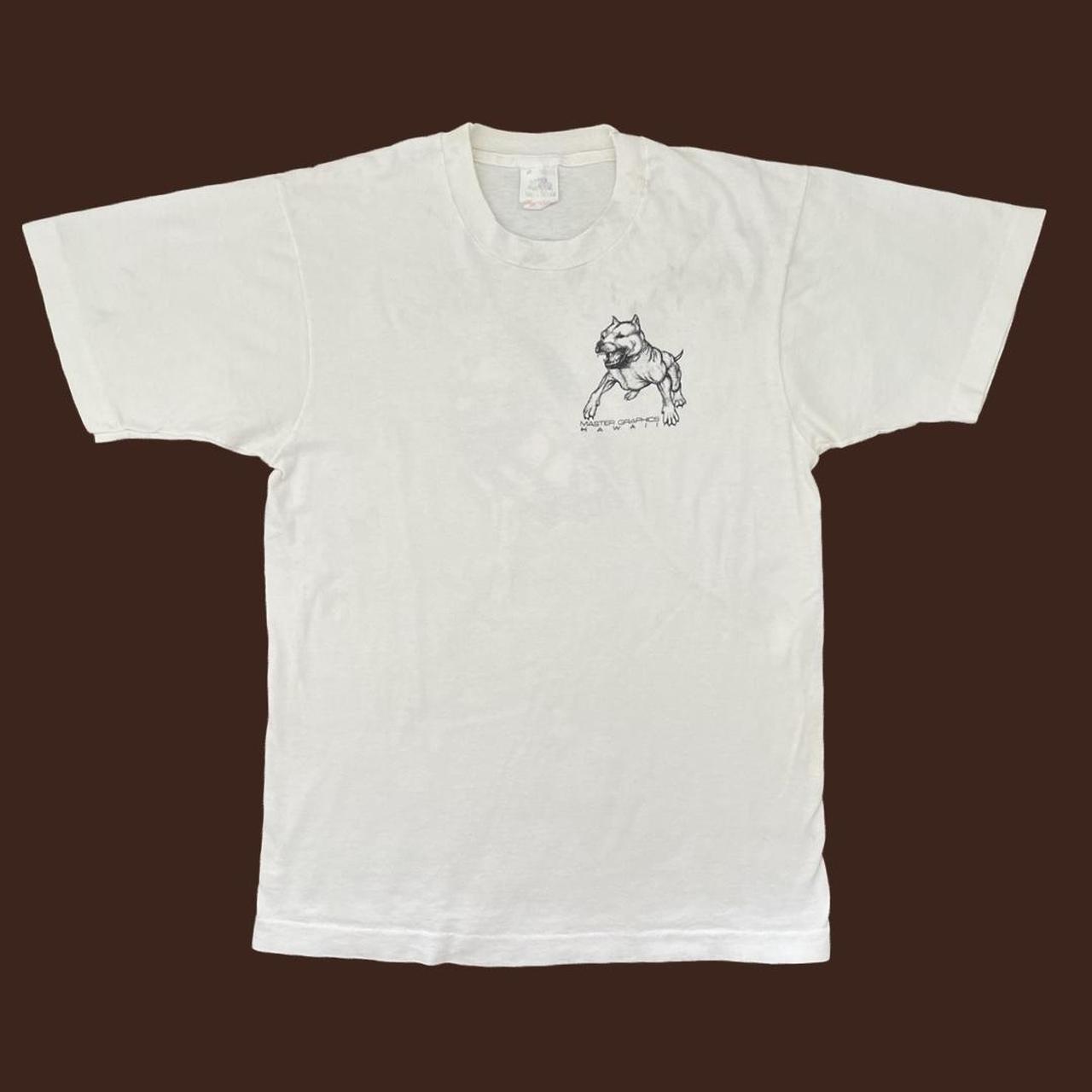 essential multi color pitbull dog art t-shirt 🌀 - Depop