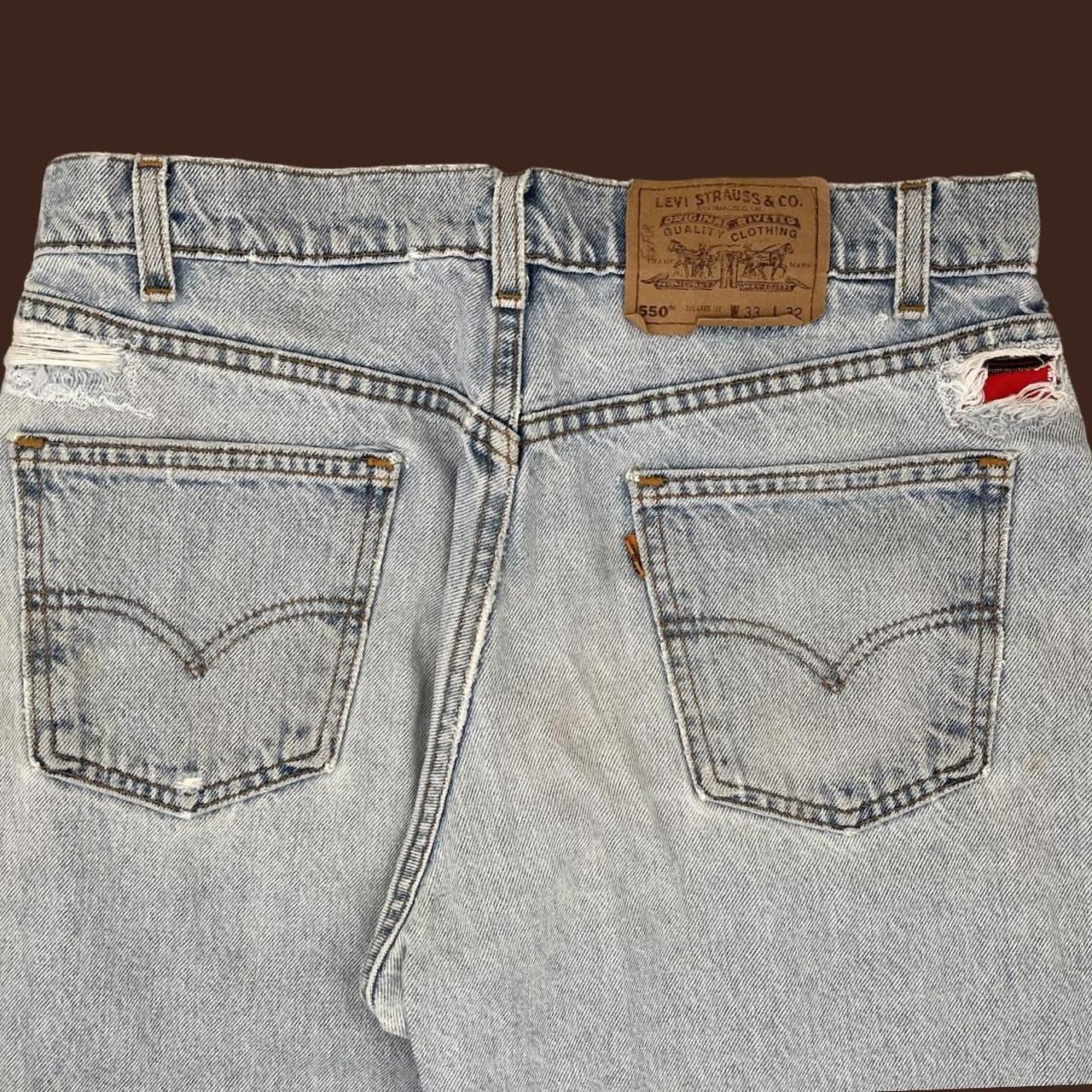 Vintage 80s Levi's 505 orange tab custom repair... - Depop