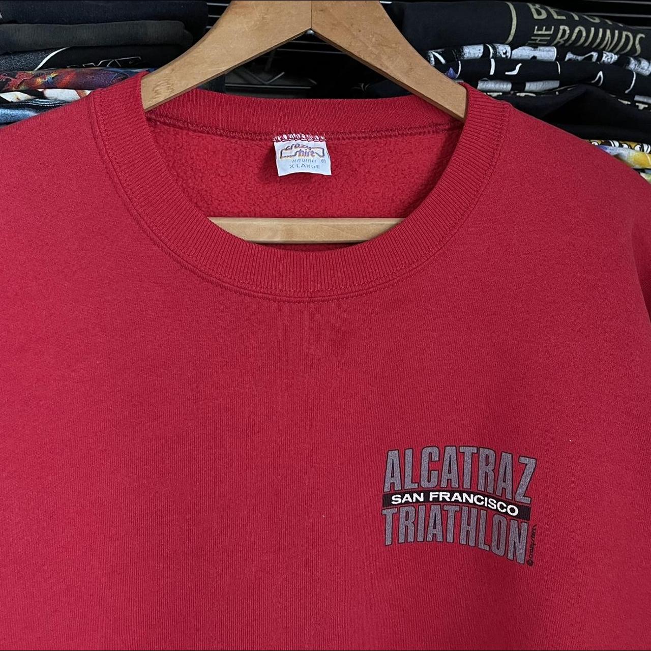 Vintage 80s Alcatraz Triathlon funny crewneck... Depop