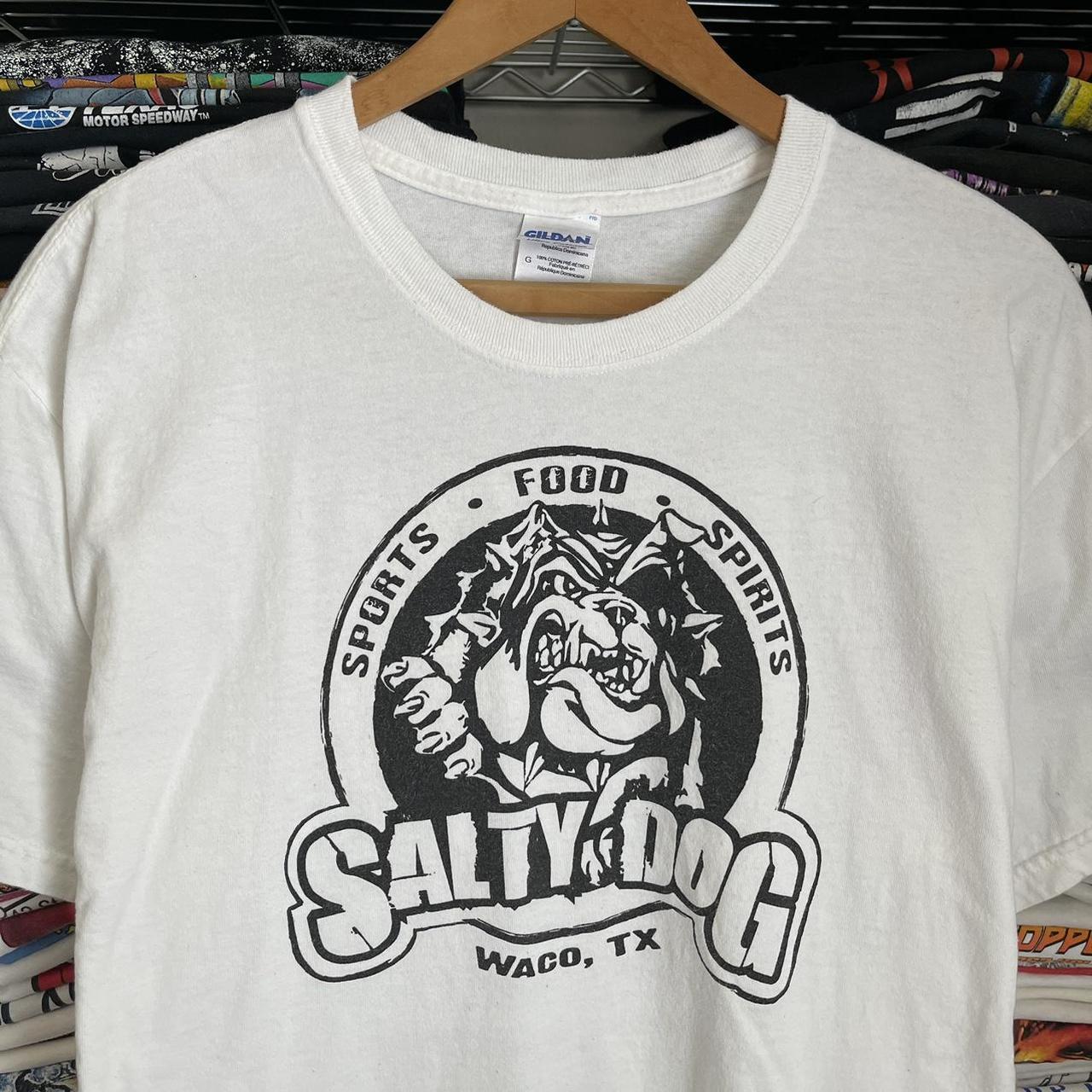 Vintage 00s y2k Salty Dog sports bar t shirt White... - Depop