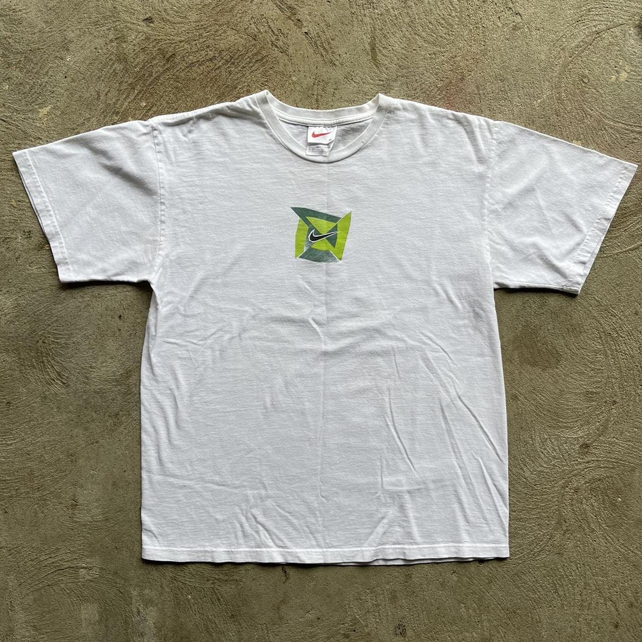 Vintage 90s Nike logo t shirt White tee in nice... - Depop