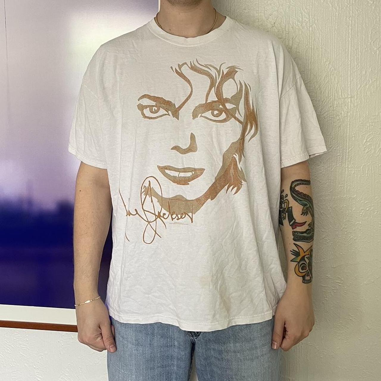 Vintage 00s y2k Michael Jackson T shirt White tee... | Depop