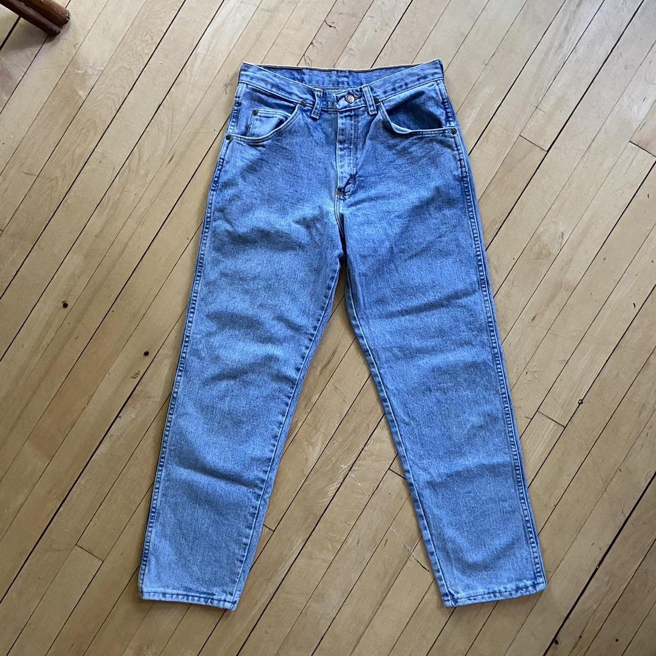 Vintage light wash Wrangler jeans. 100% Cotton. Tags... - Depop