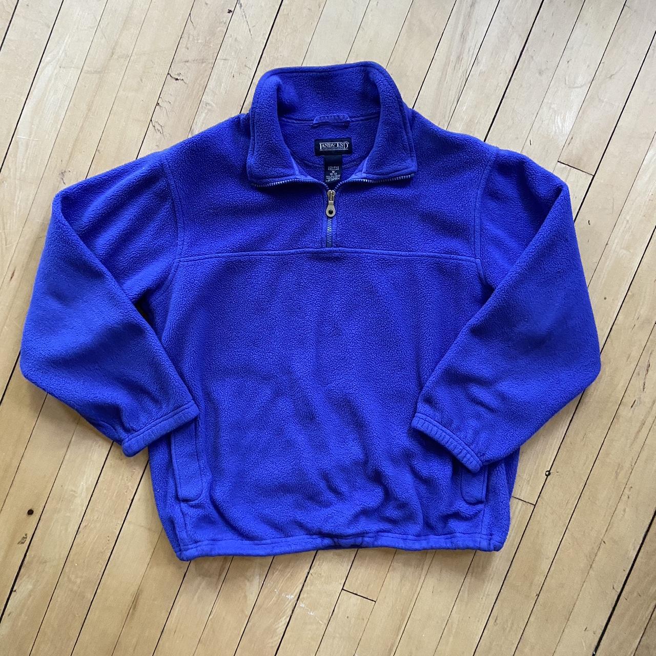 Best Lands’ End fleece quarter zip in a rich... - Depop 