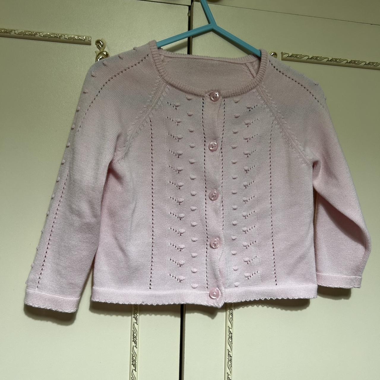 Matalan baby girl pink knitted cardigan size 912... Depop