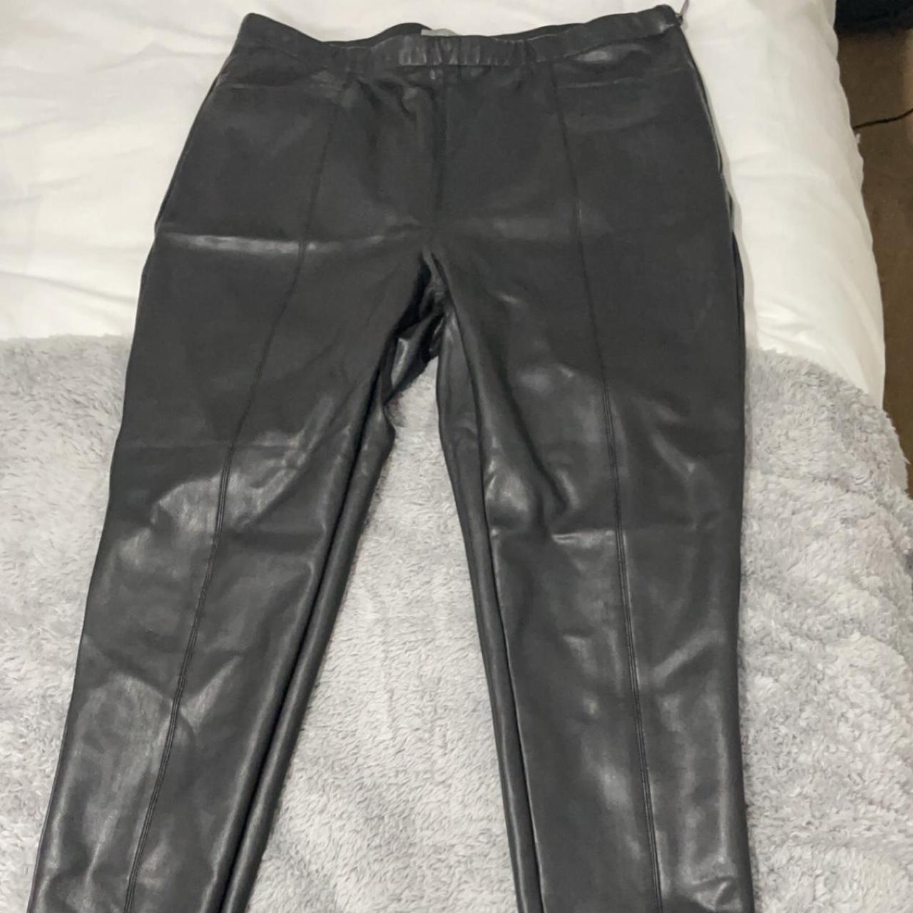 Fitted Oasis faux leather pants never worn. RRP £38... - Depop