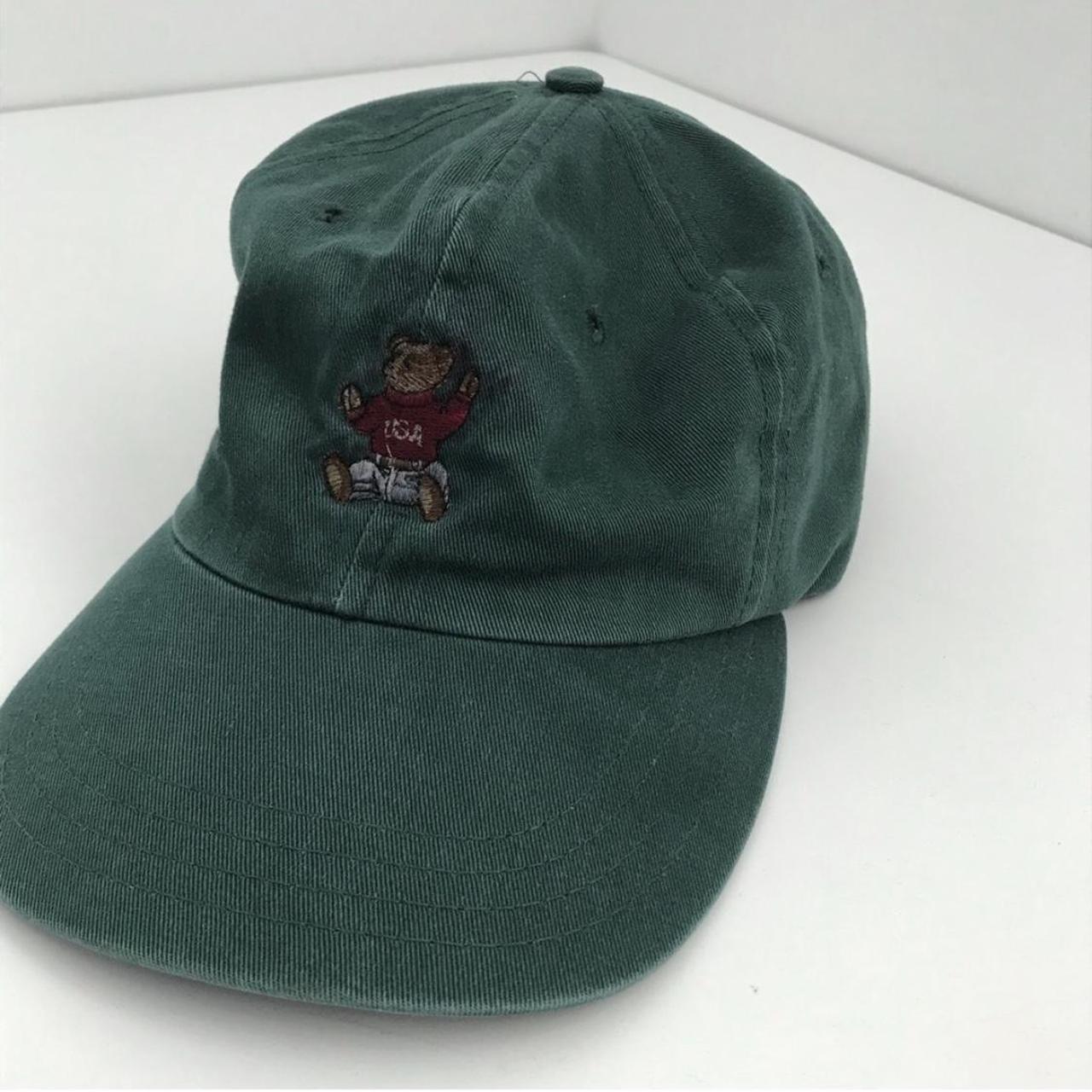 VINTAGE POLO RALPH LAUREN SIT DOWN BEAR GREEN BALL... - Depop