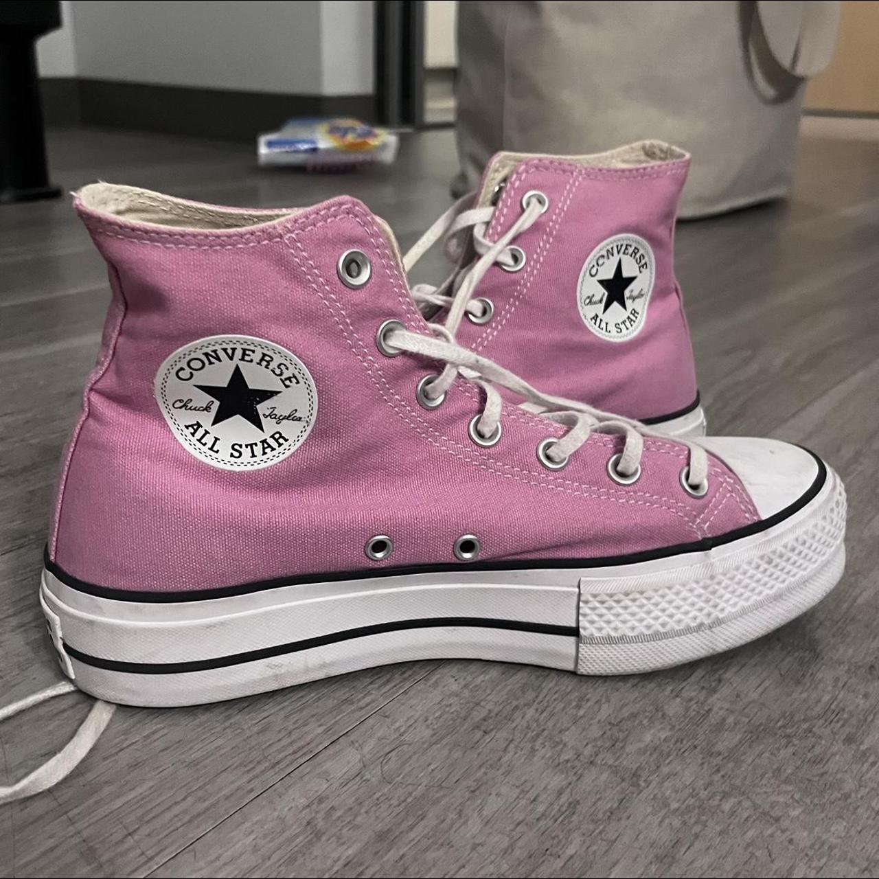 Flamingo Pink Platform Converse